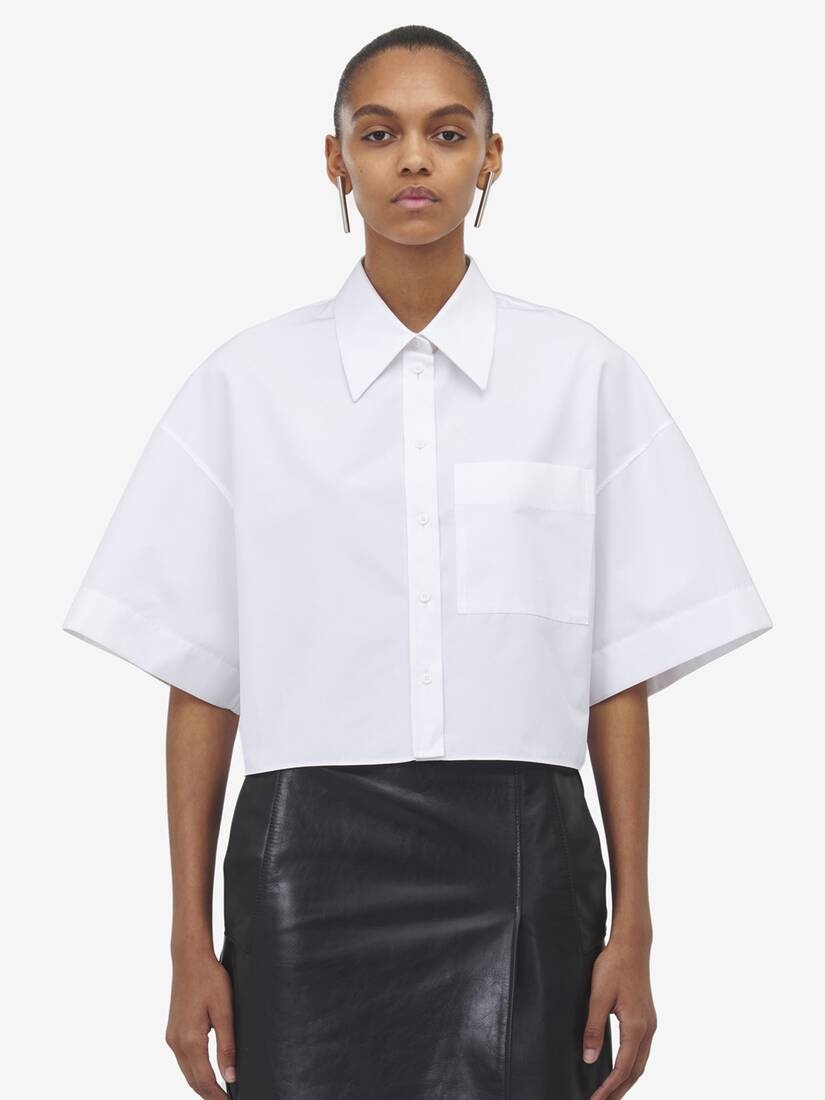 Cropped Boxy Military Shirt - 3