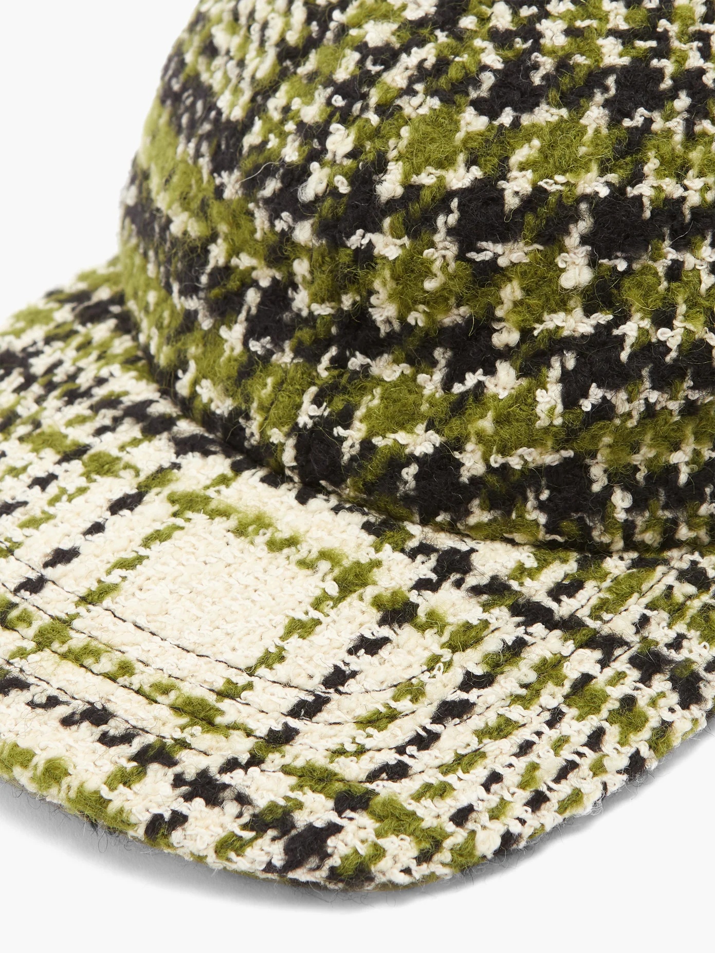 Checked wool-blend cap - 2