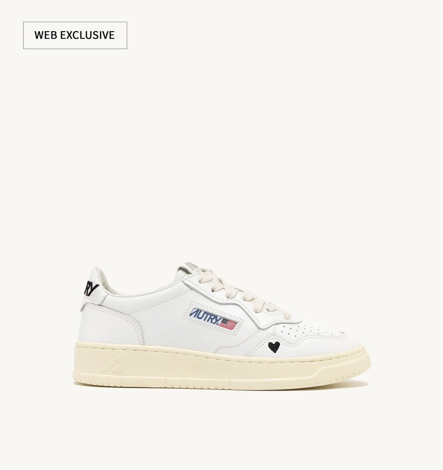MEDALIST 'LOVE' SNEAKERS IN BLACK AND WHITE LEATHER - 1