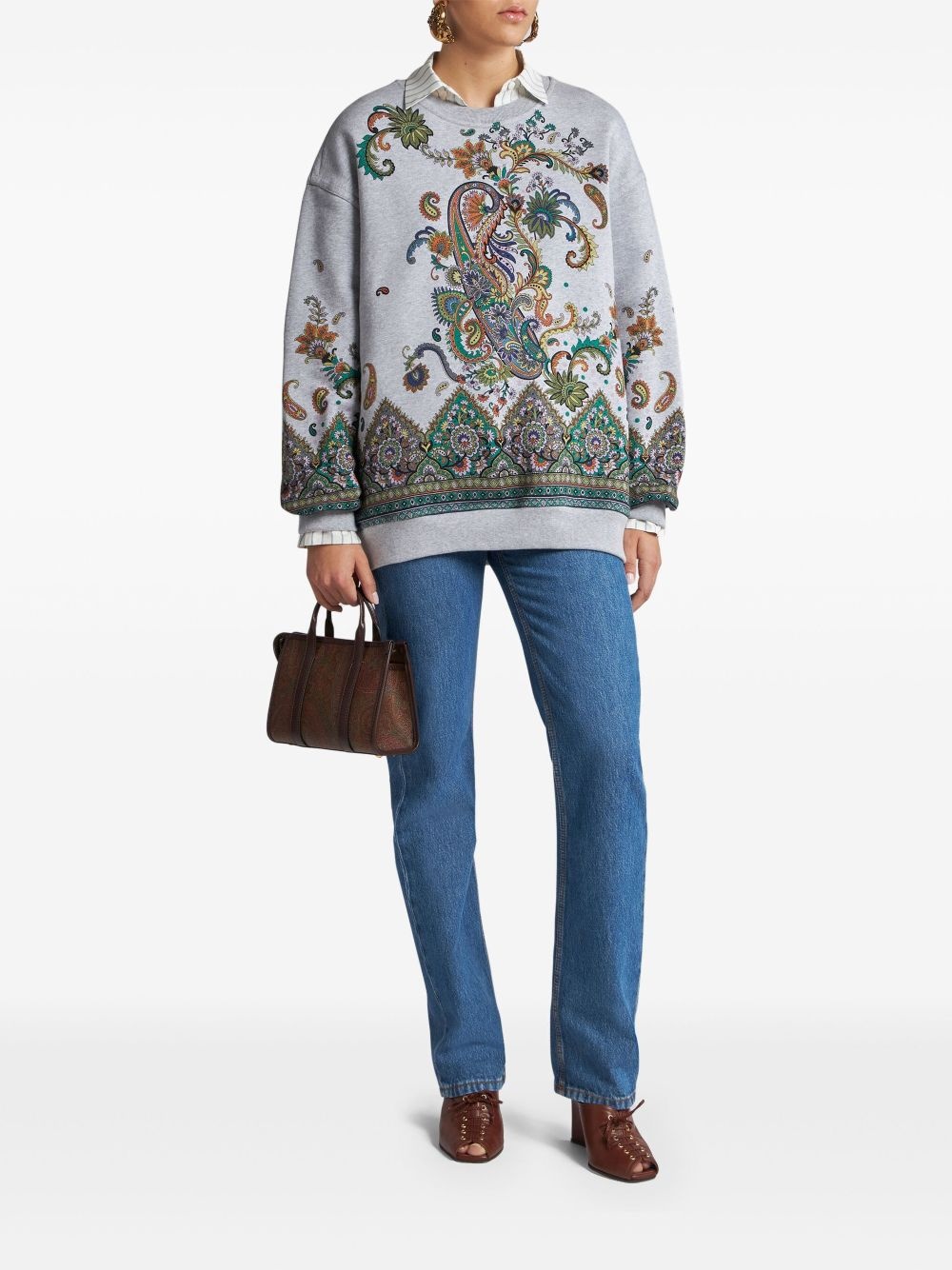 paisley-print cotton sweatshirt - 2