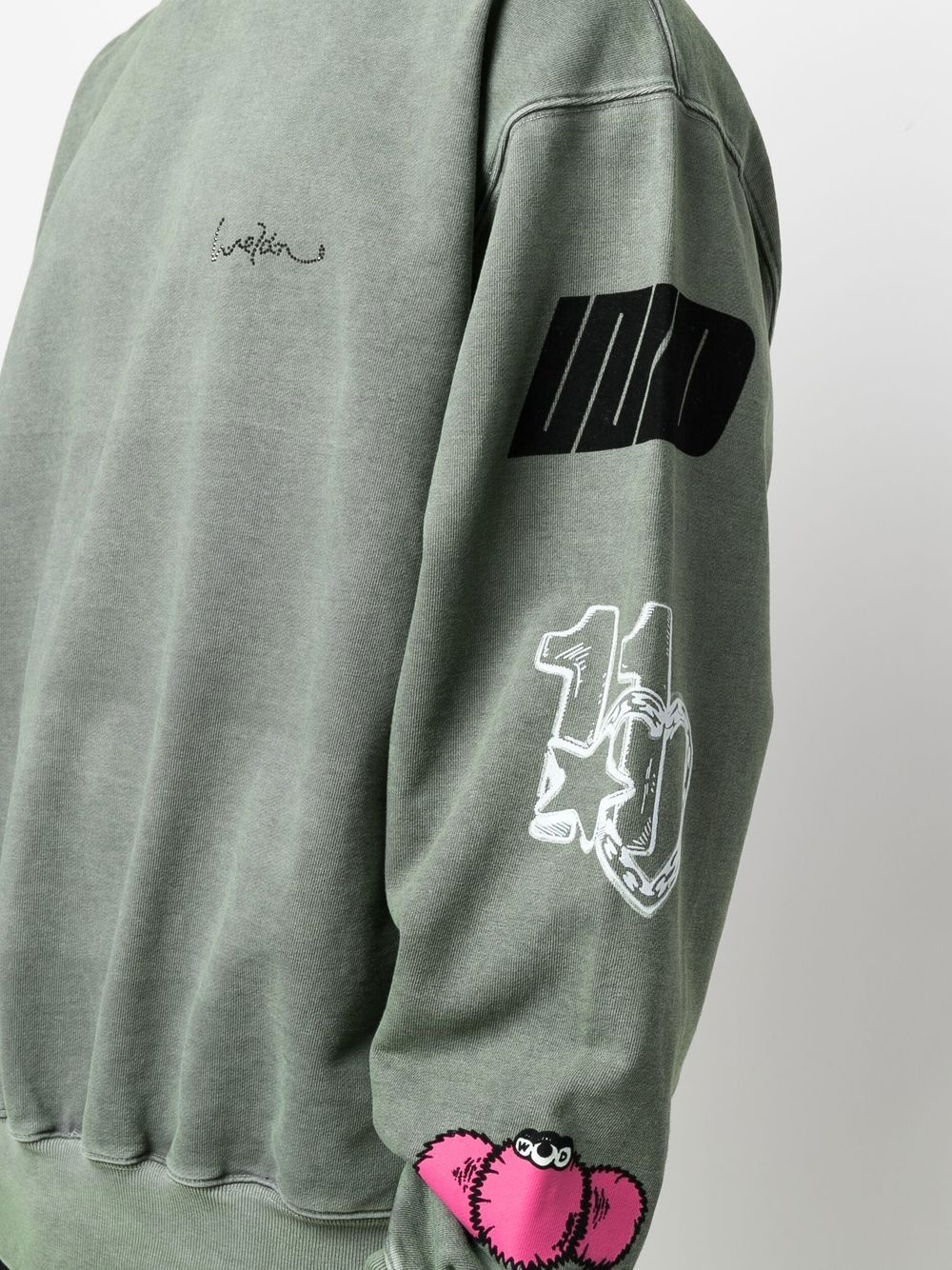 chest logo-print detail sweatshirt - 6