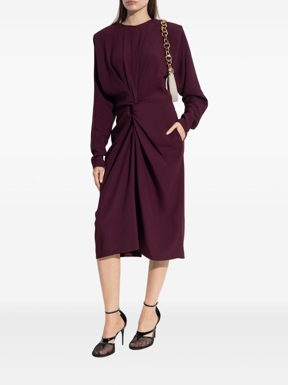 twist-detail midi dress - 2