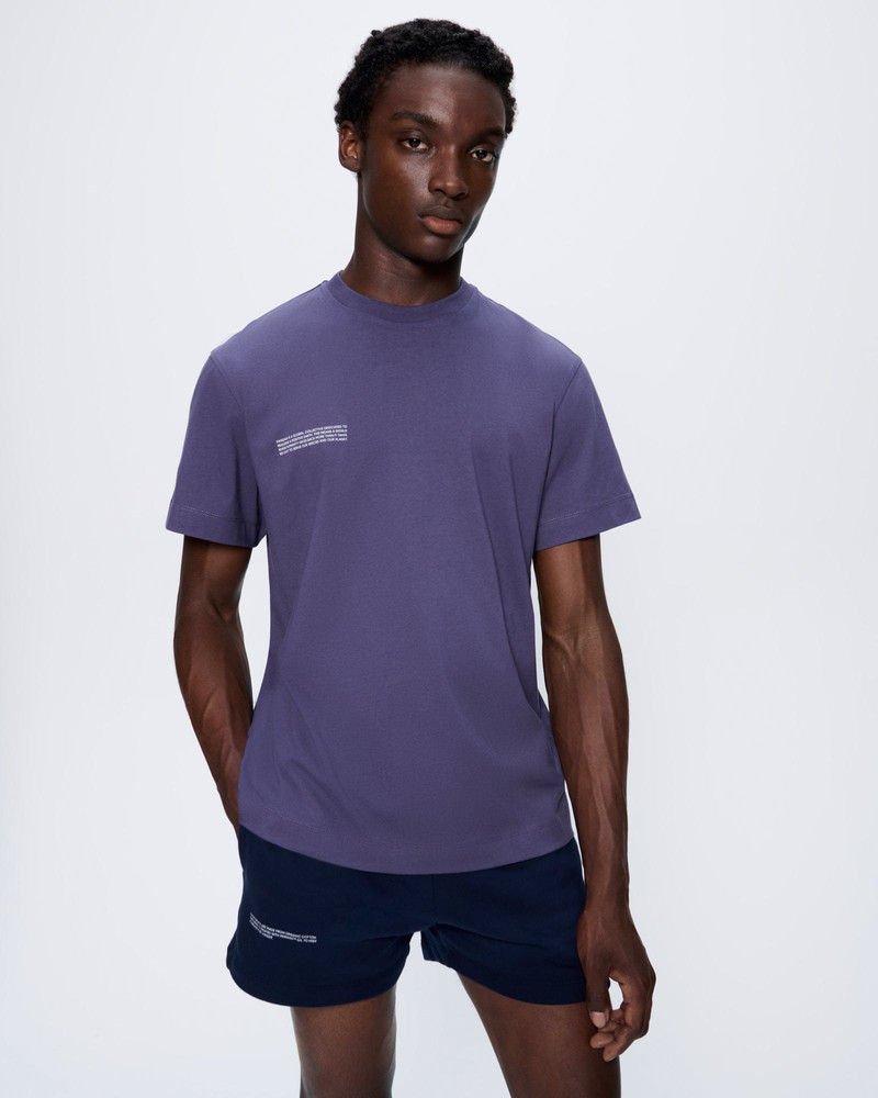 PANGAIA Mens 365 Midweight T-Shirt - Slate Blue outlook