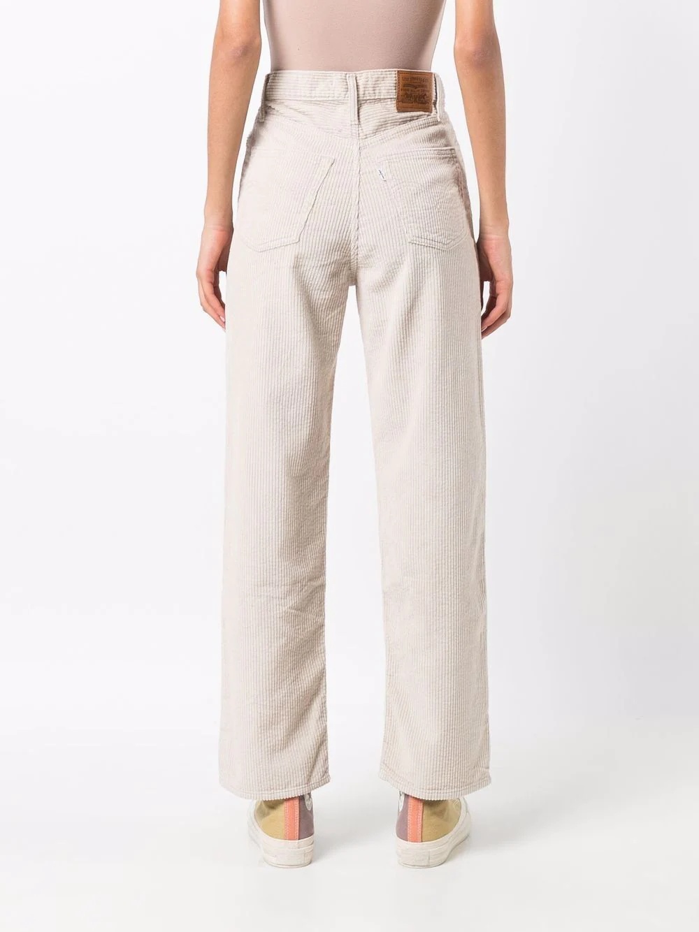 corduroy straight-leg trousers - 4