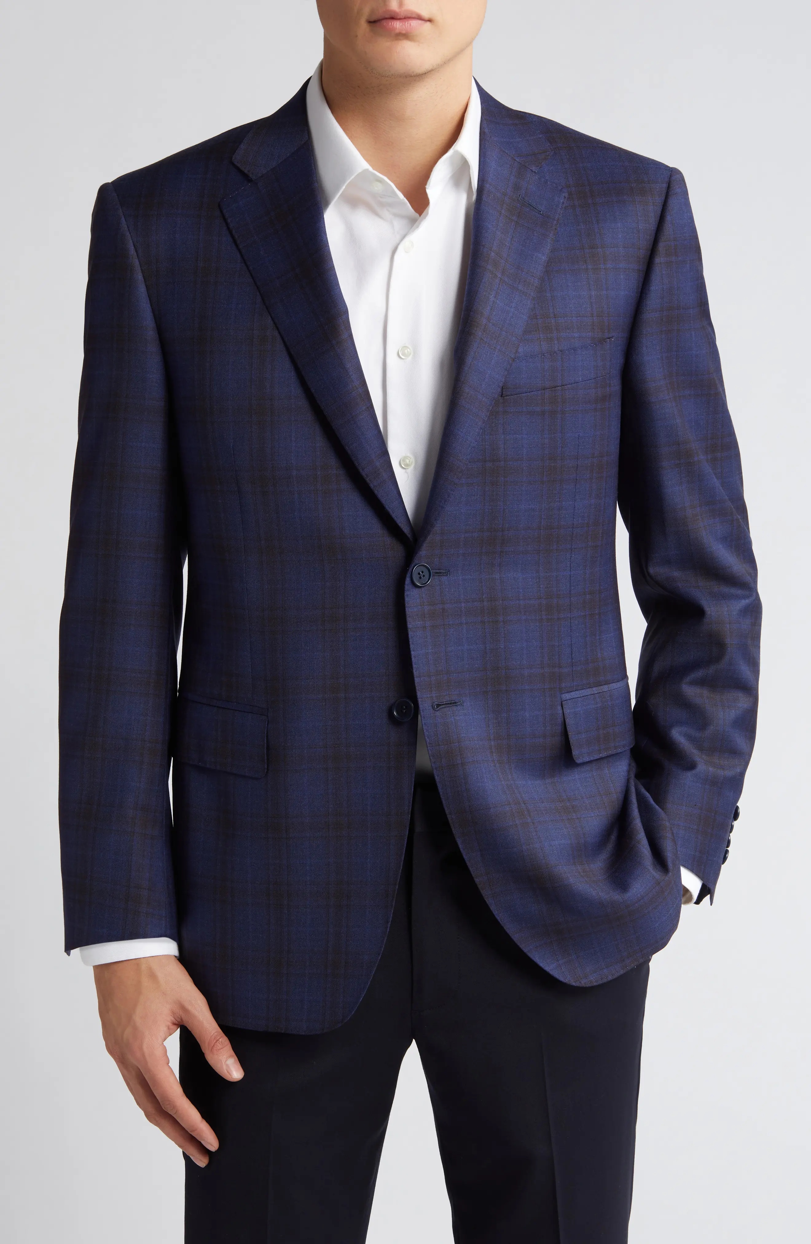 Siena Regular Fit Plaid Wool Sport Coat - 1