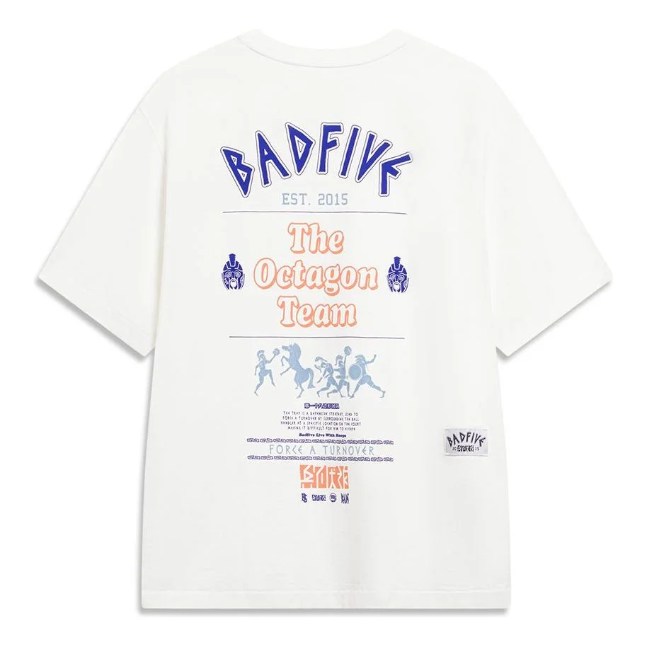 Li-Ning BadFive Force A Turnover Graphic T-shirt 'White' AHST289-5 - 1