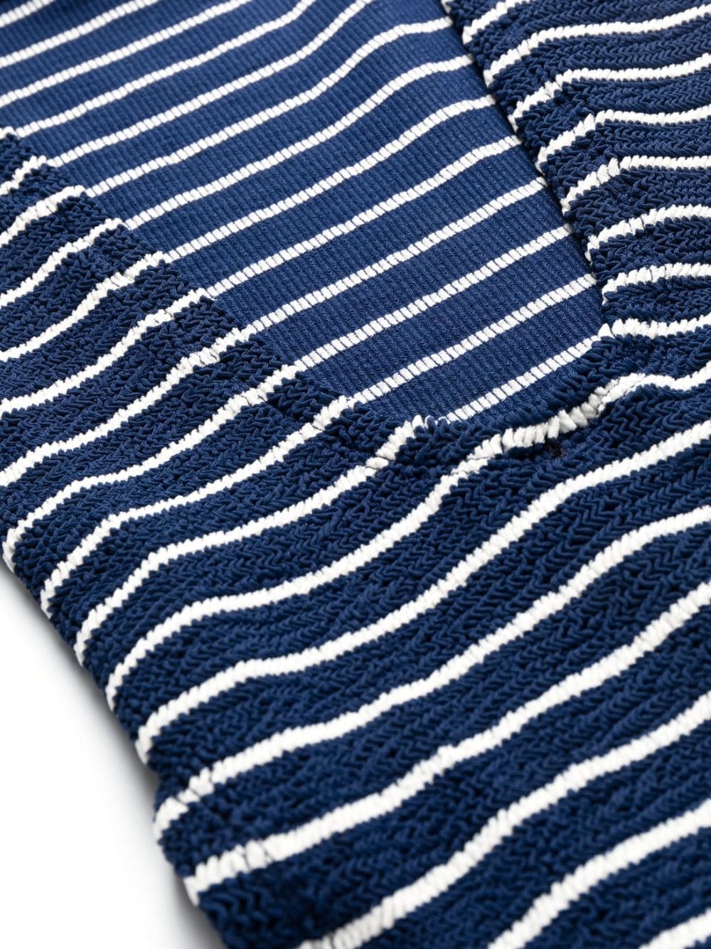 striped square-neck swimsuit - 3