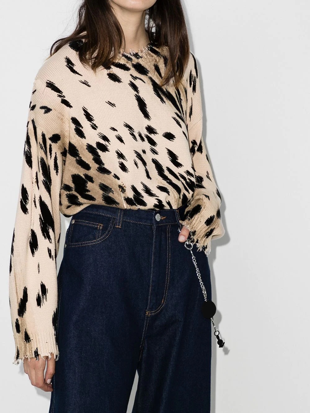 oversize cheetah jumper - 2