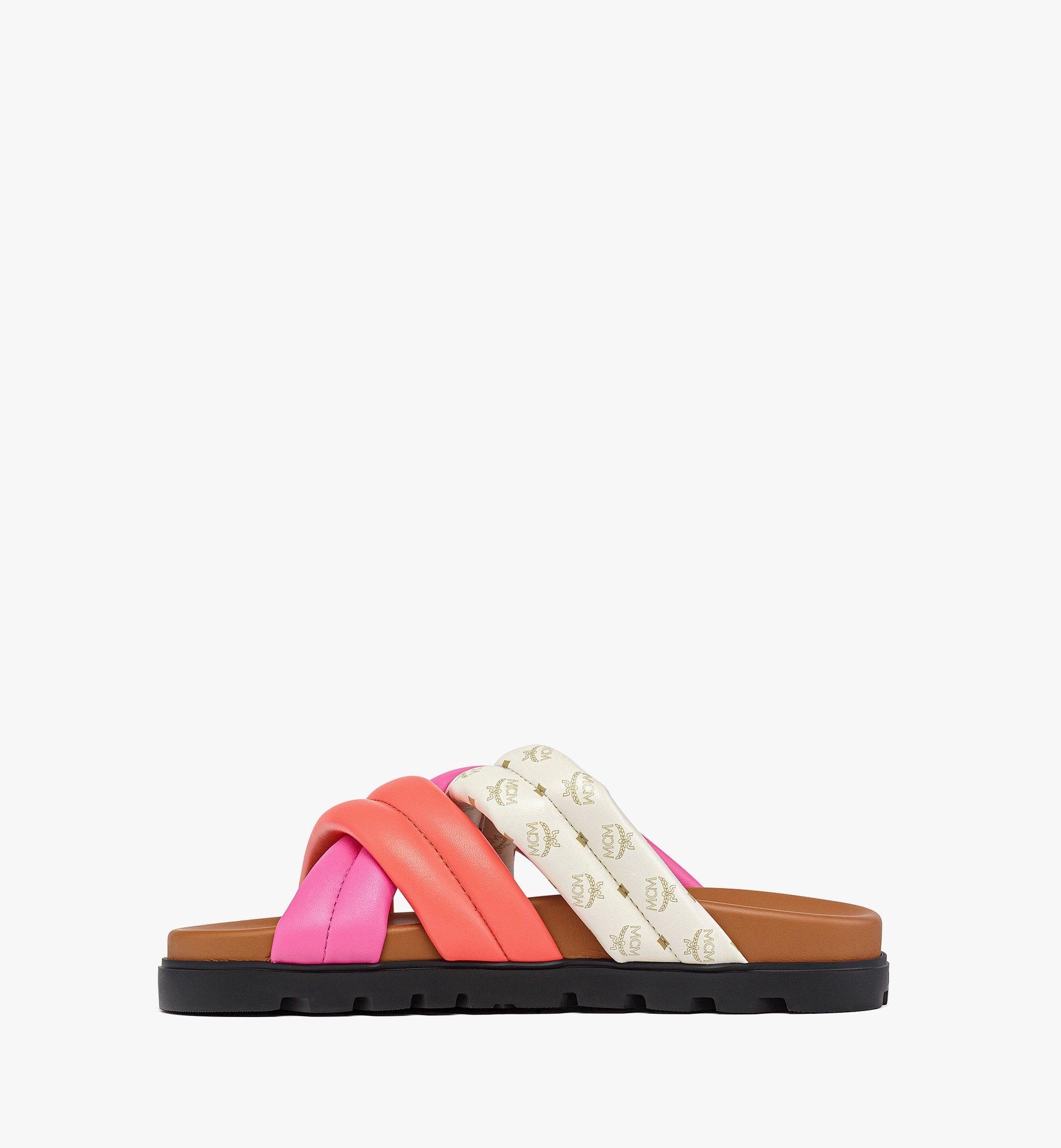 Monogram Cross Sandals in Lamb Leather - 2