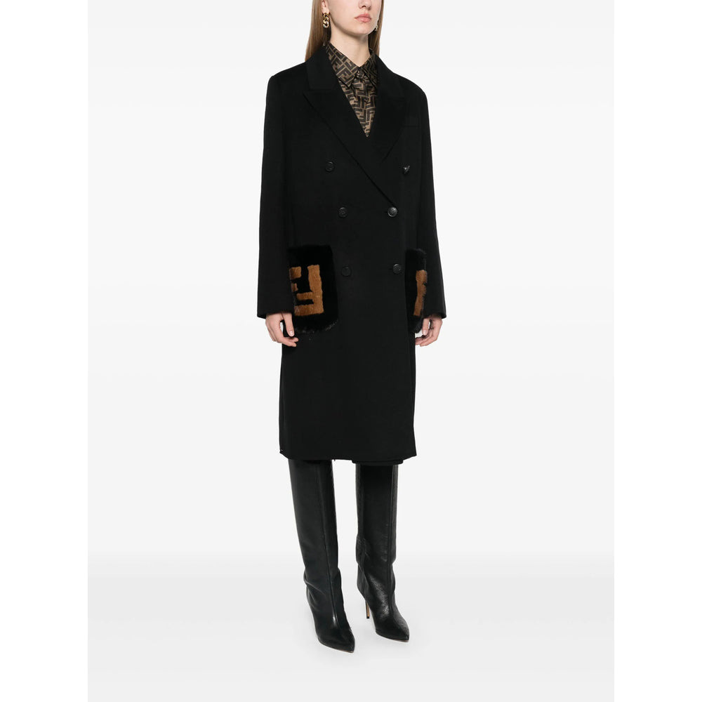 Fendi Black Coats - Double Breasted & Peacoats Women - 2