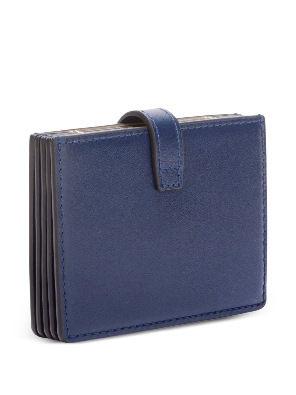 leather snap-button cardholder - 2