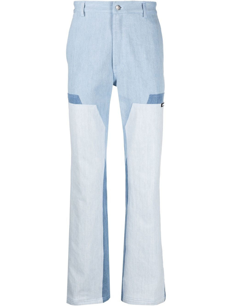 straight-leg panelled jeans 1