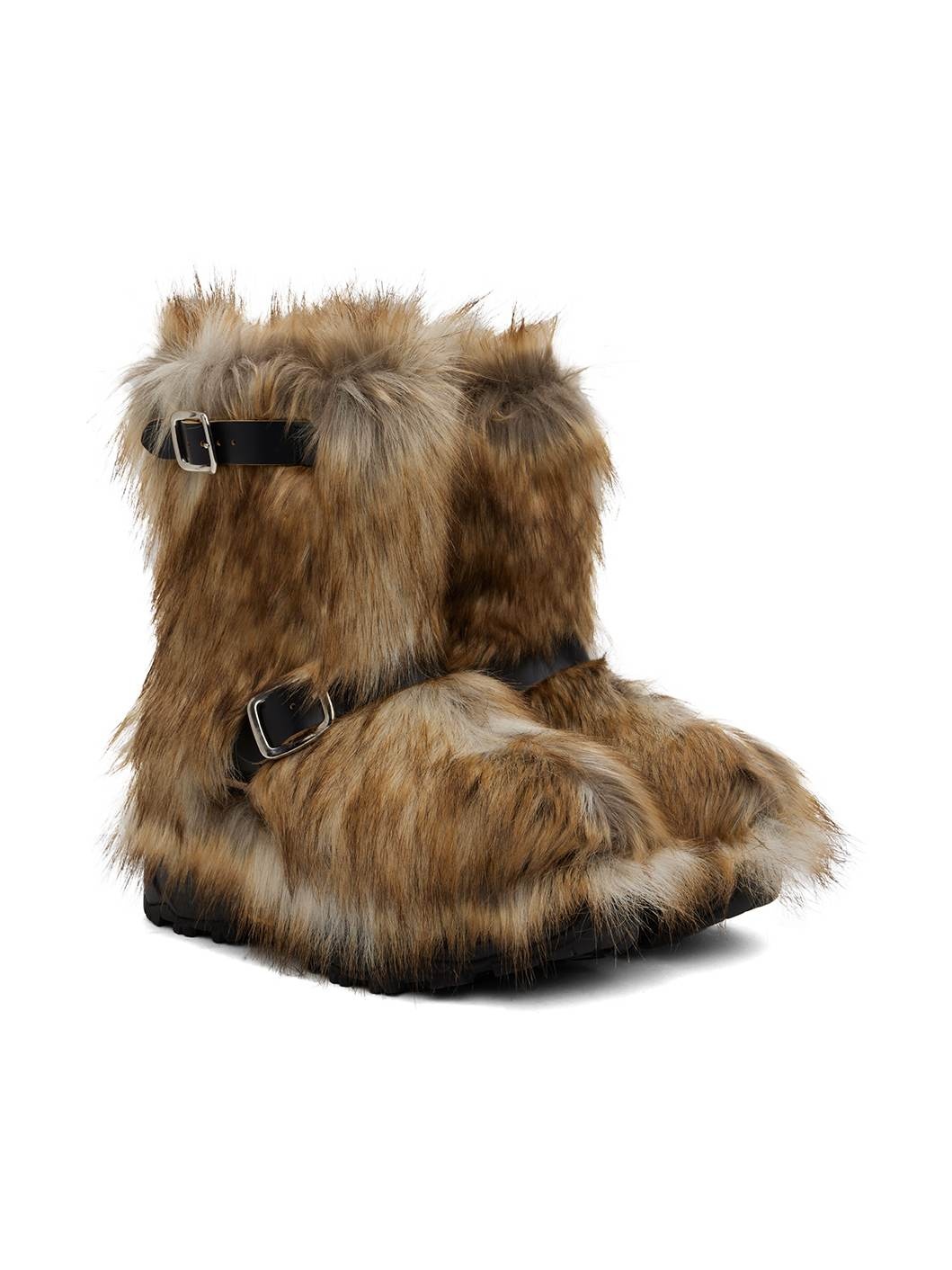 Beige Faux-Fur Boots - 4