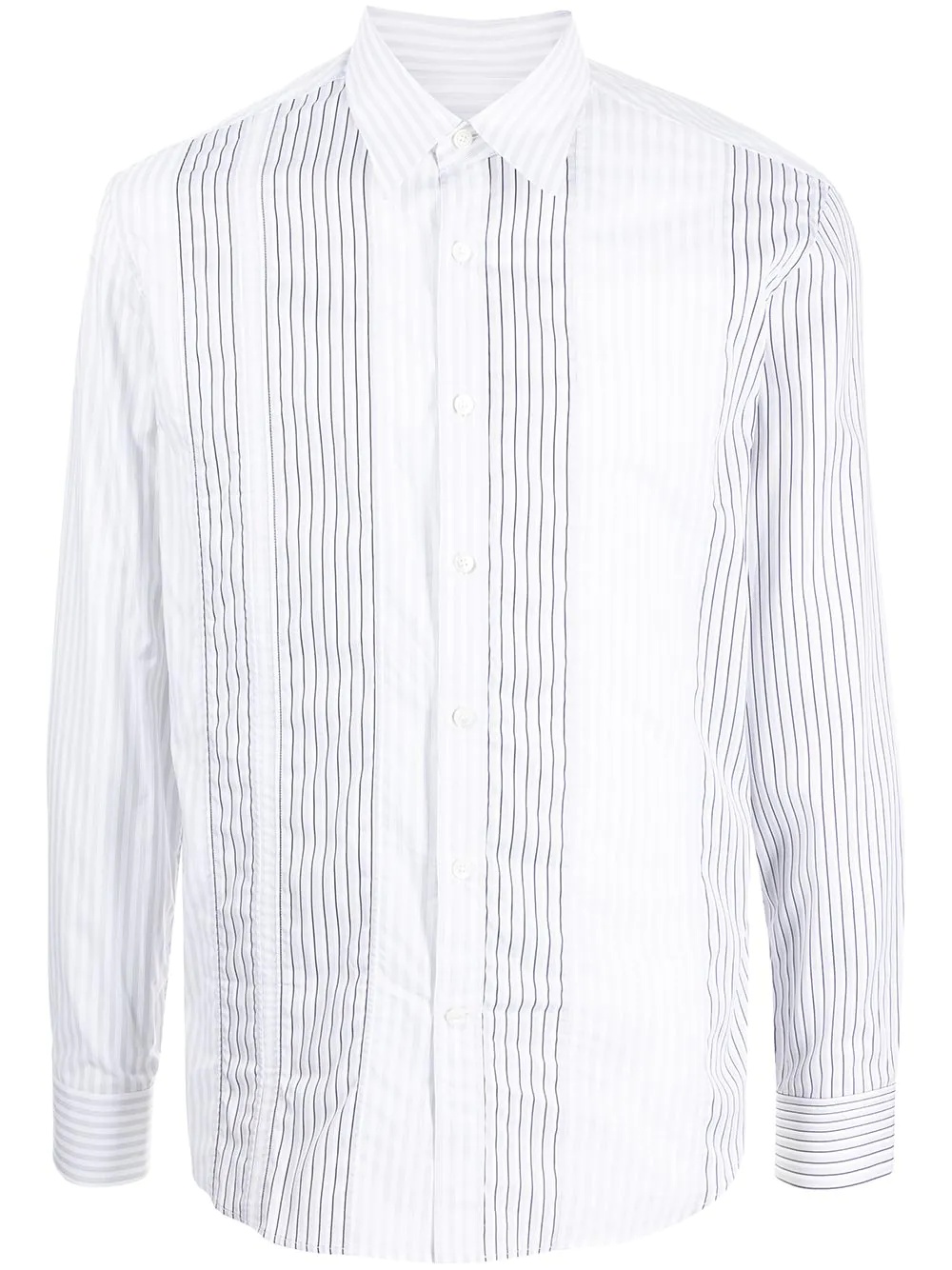 vertical-stripe long-sleeve shirt - 1