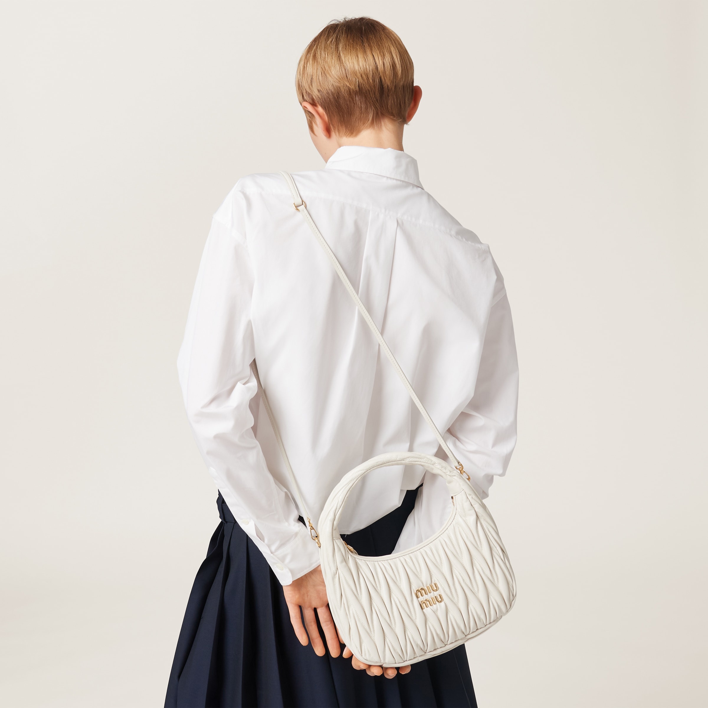 Wander matelassé nappa leather hobo bag - 2