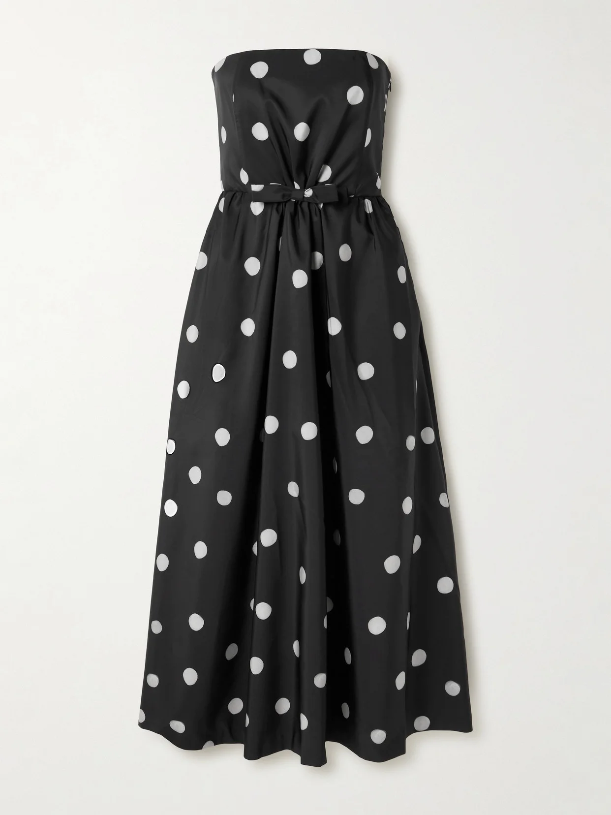 Bodette Strapless Bow-detailed Polka-dot Taffeta Gown - 1
