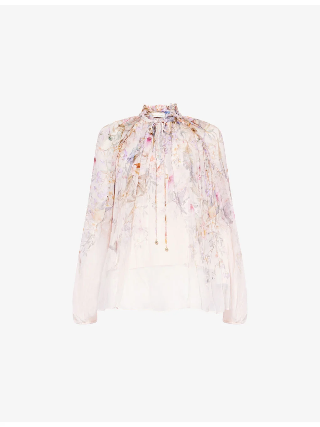 Floral Billow Woven Blouse - 1