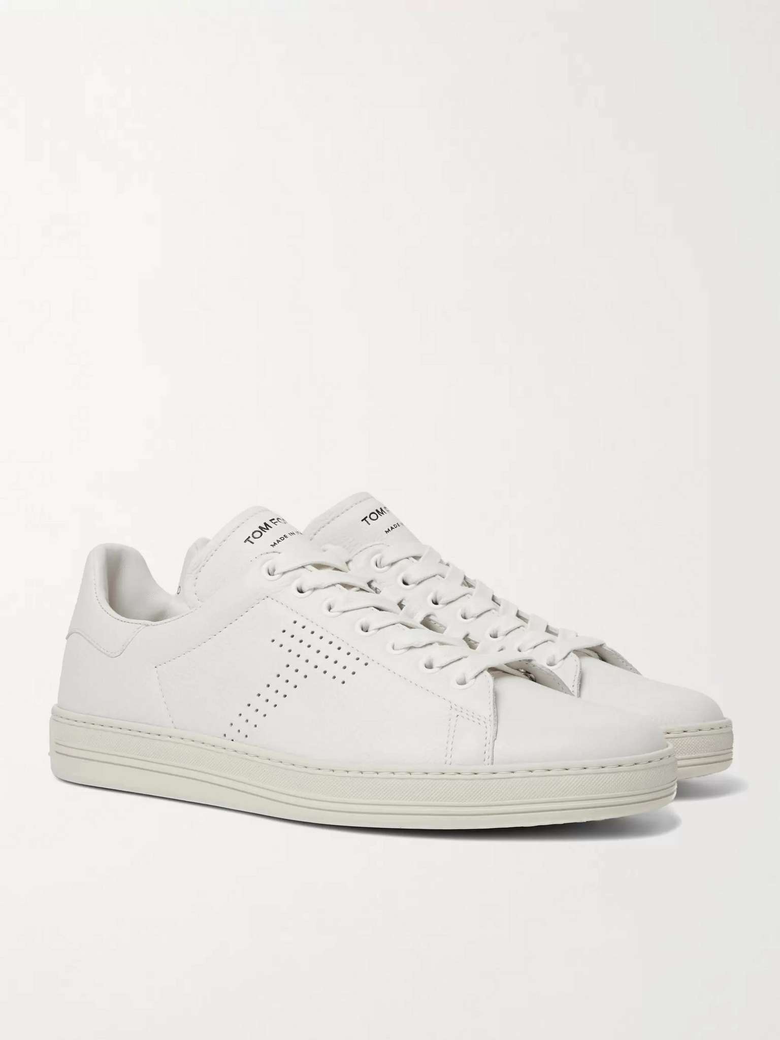 Warwick Perforated Full-Grain Leather Sneakers - 4