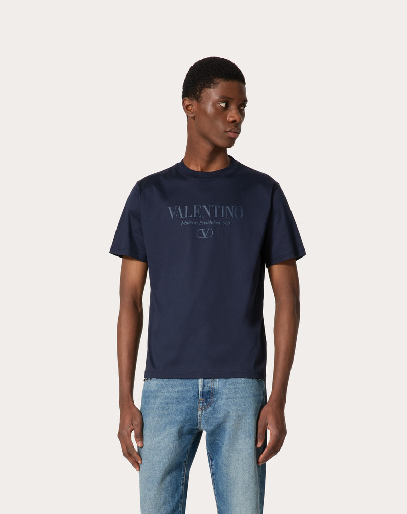 VALENTINO PRINT COTTON CREWNECK T-SHIRT 3