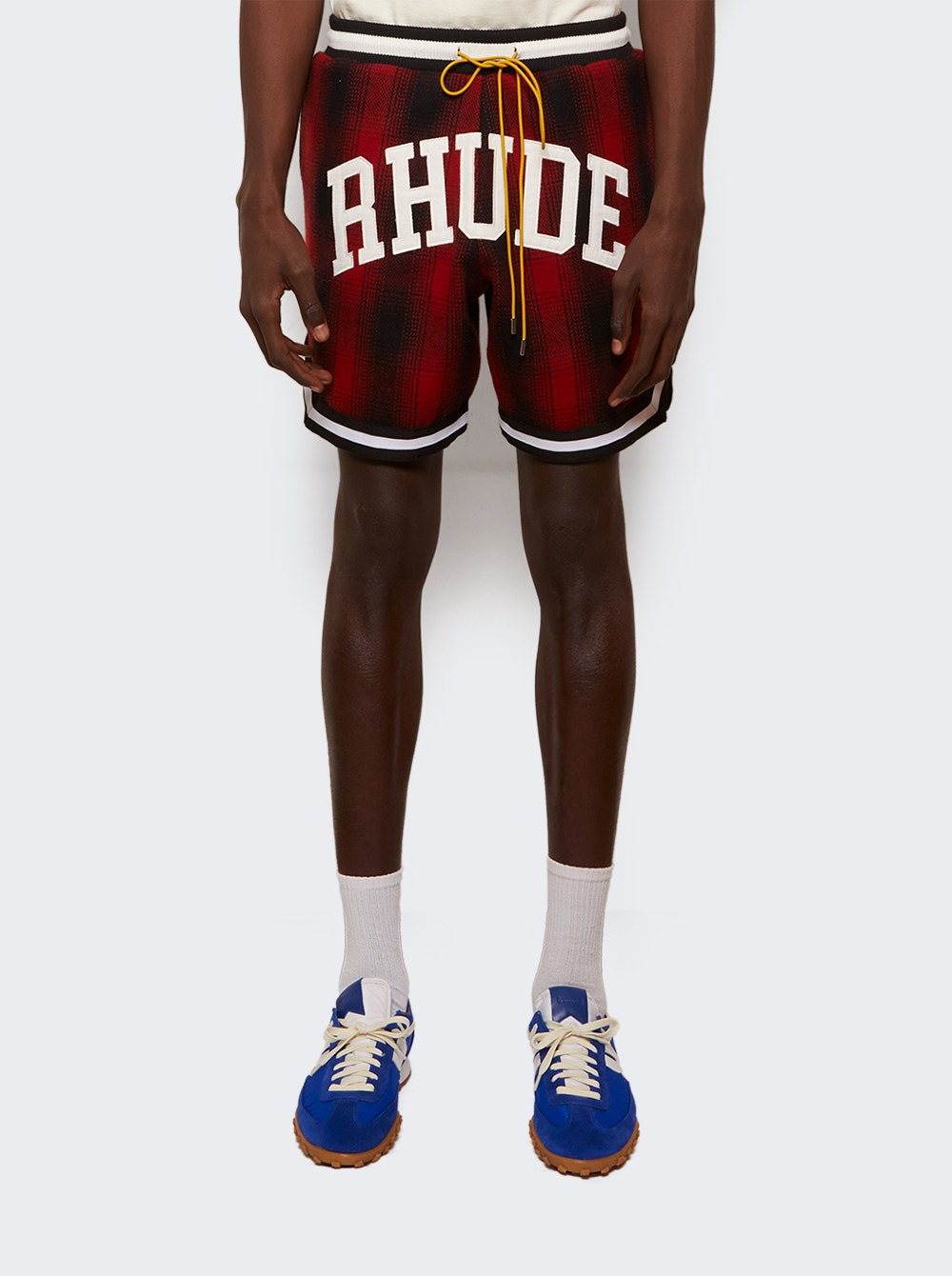 Flannel Collegiate Court Logo Short Red And Black - 2