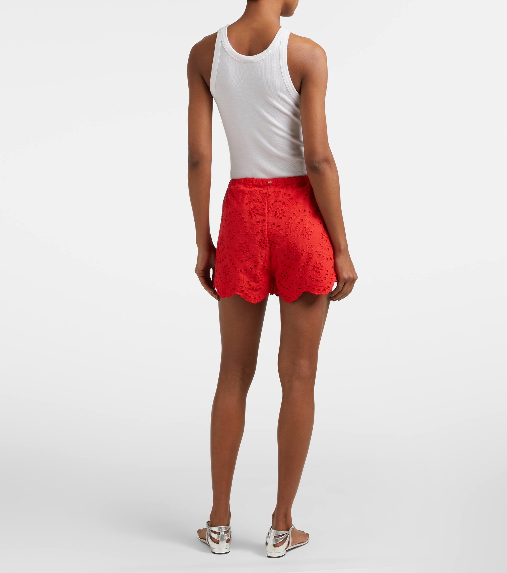 Broderie anglaise cotton shorts - 3
