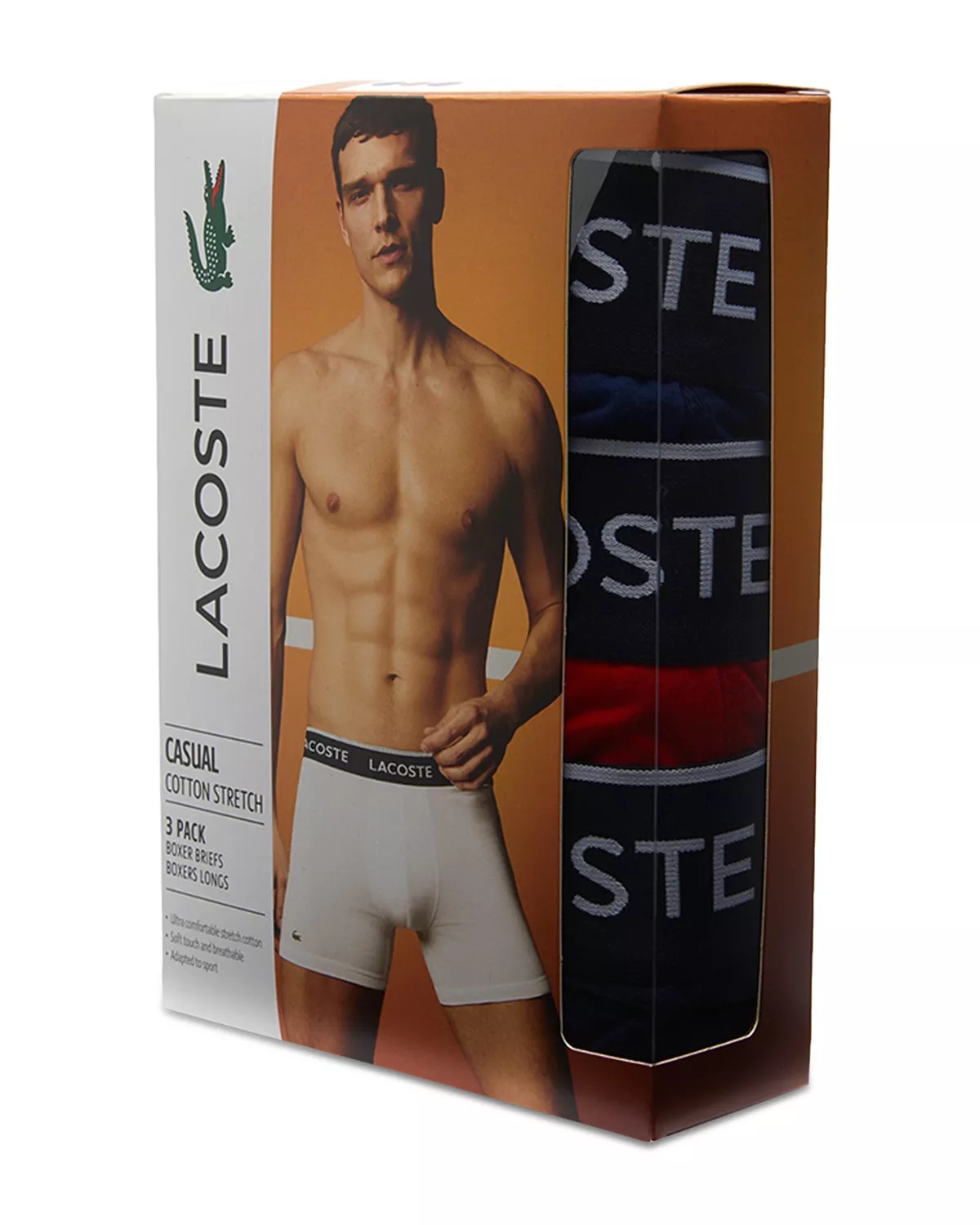 Cotton Stretch Logo Waistband Long Boxer Briefs, Pack of 3 - 8