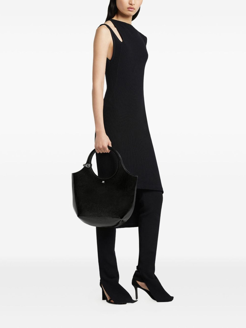 courrèges medium Holy circular-handle leather tote bag outlook