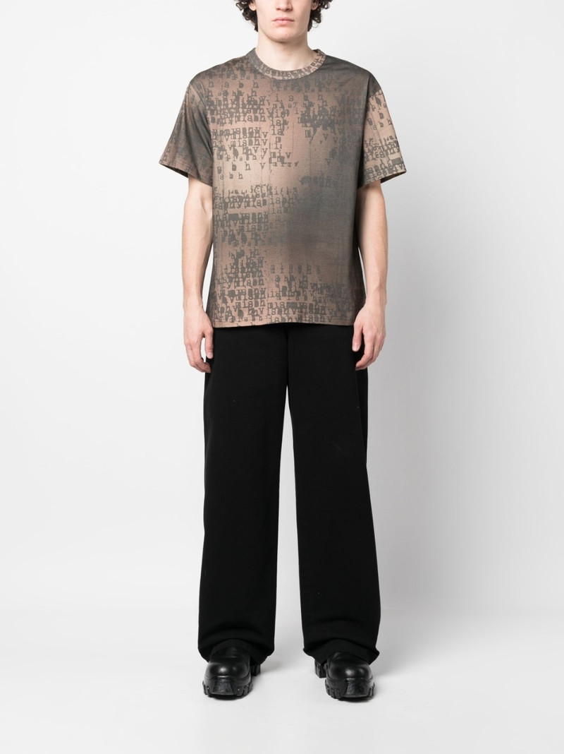 MISBHV logo-print bleached T-shirt outlook