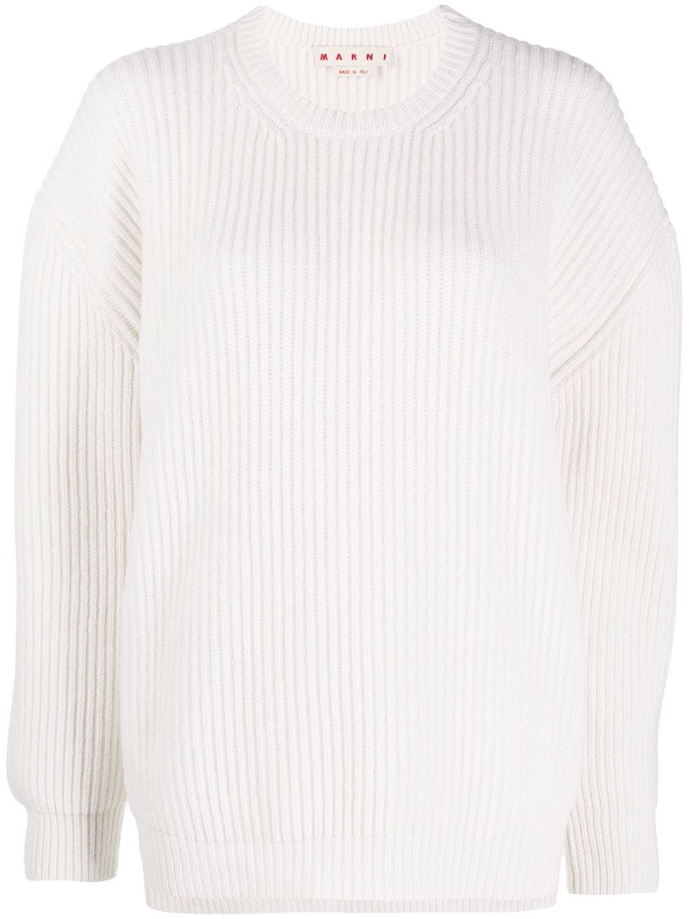 ribbed crew-neck jumper - 1