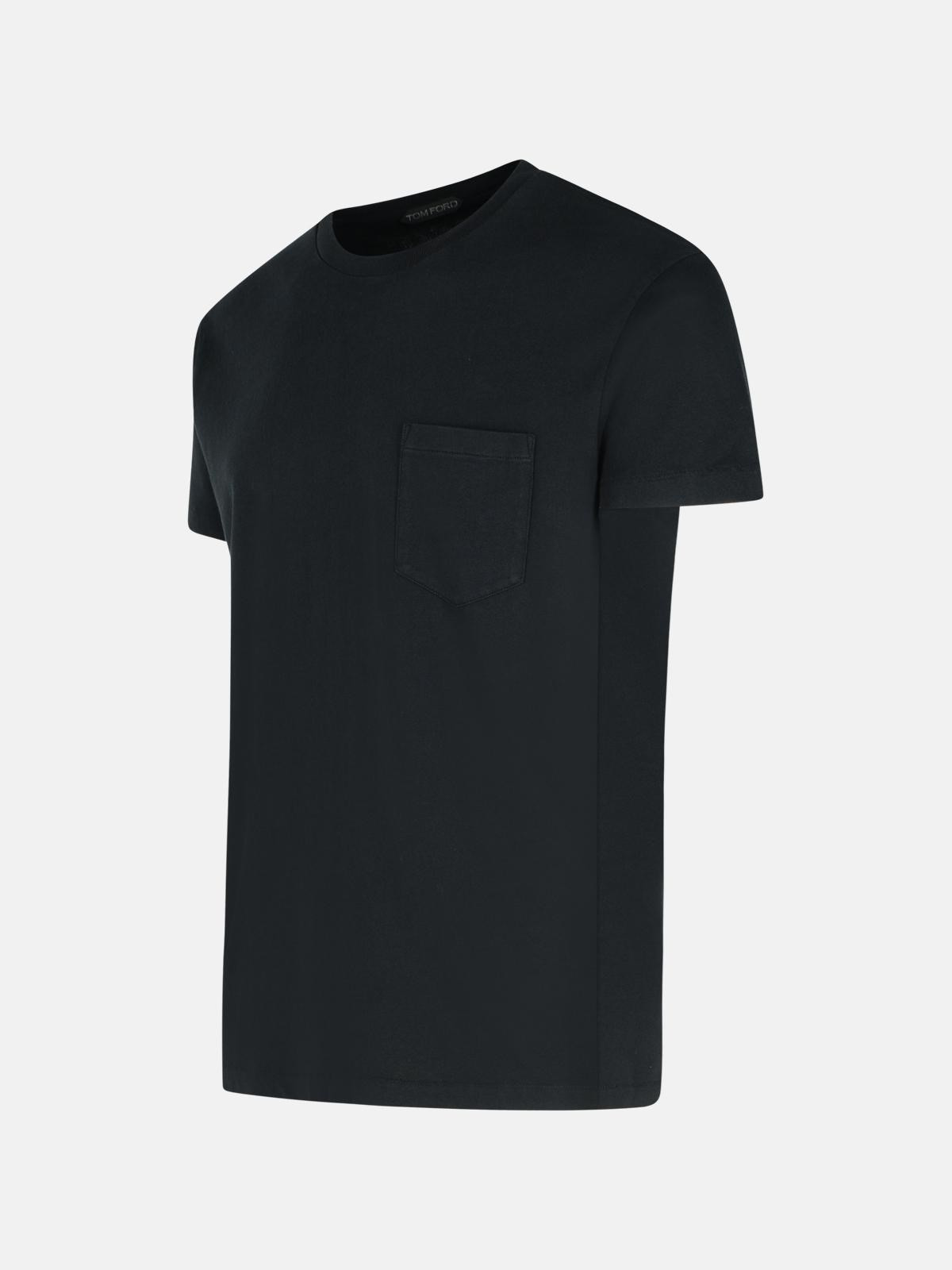 BLACK COTTON T-SHIRT - 2