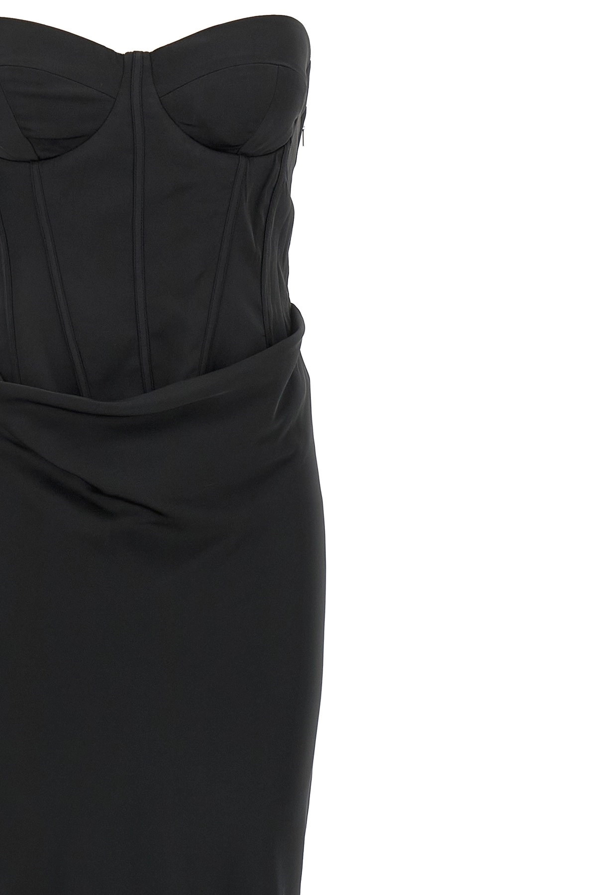 'Satin Corset Maxi' dress - 4