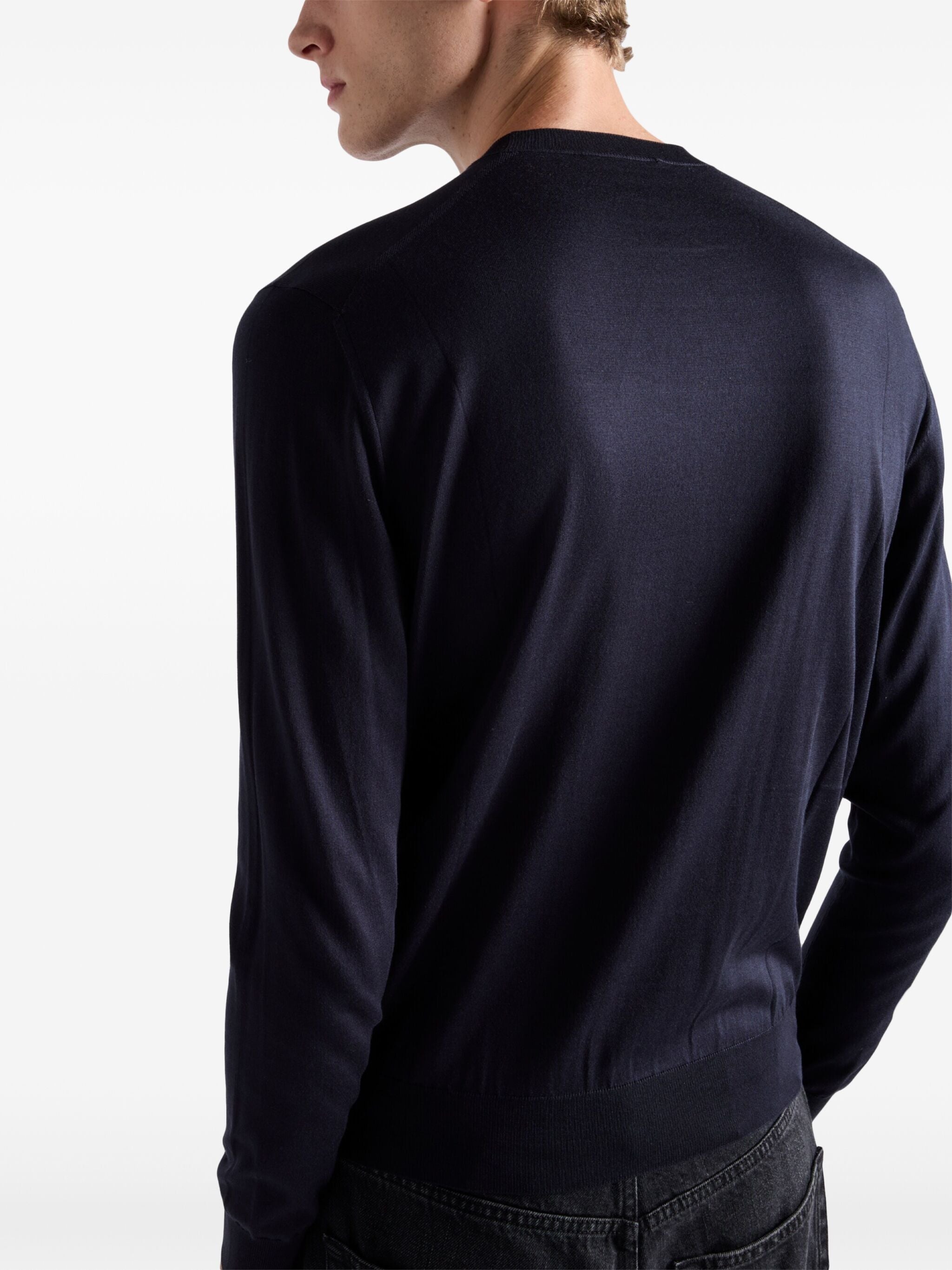 Crew-neck Silk Jumper - 3