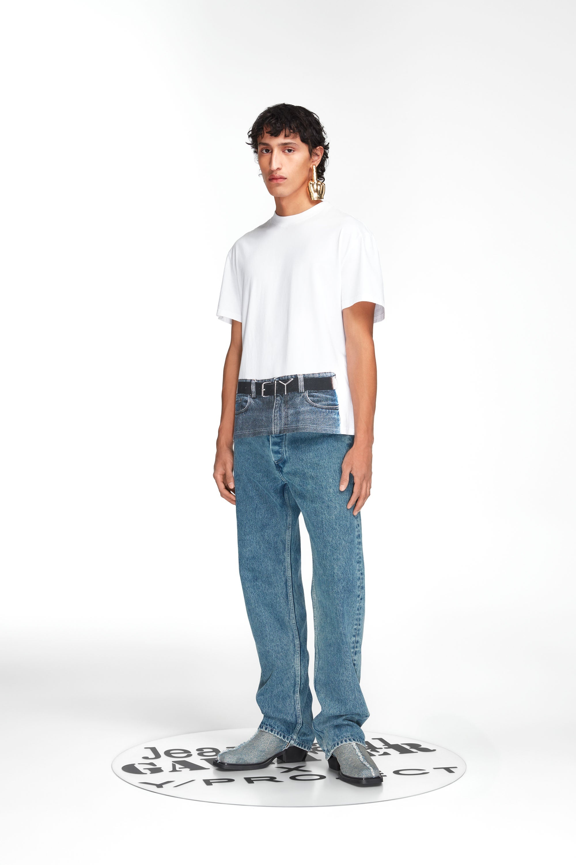 Trompe L'oeil Y Belt T-Shirt - 4