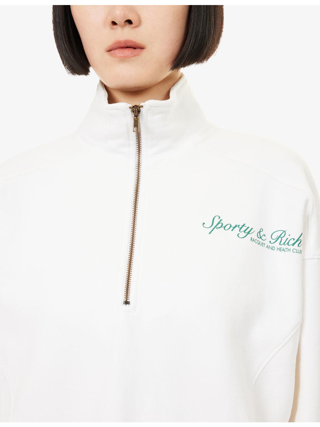 Ezra Quarter-Zip Cotton-Jersey Sweatshirt - 5