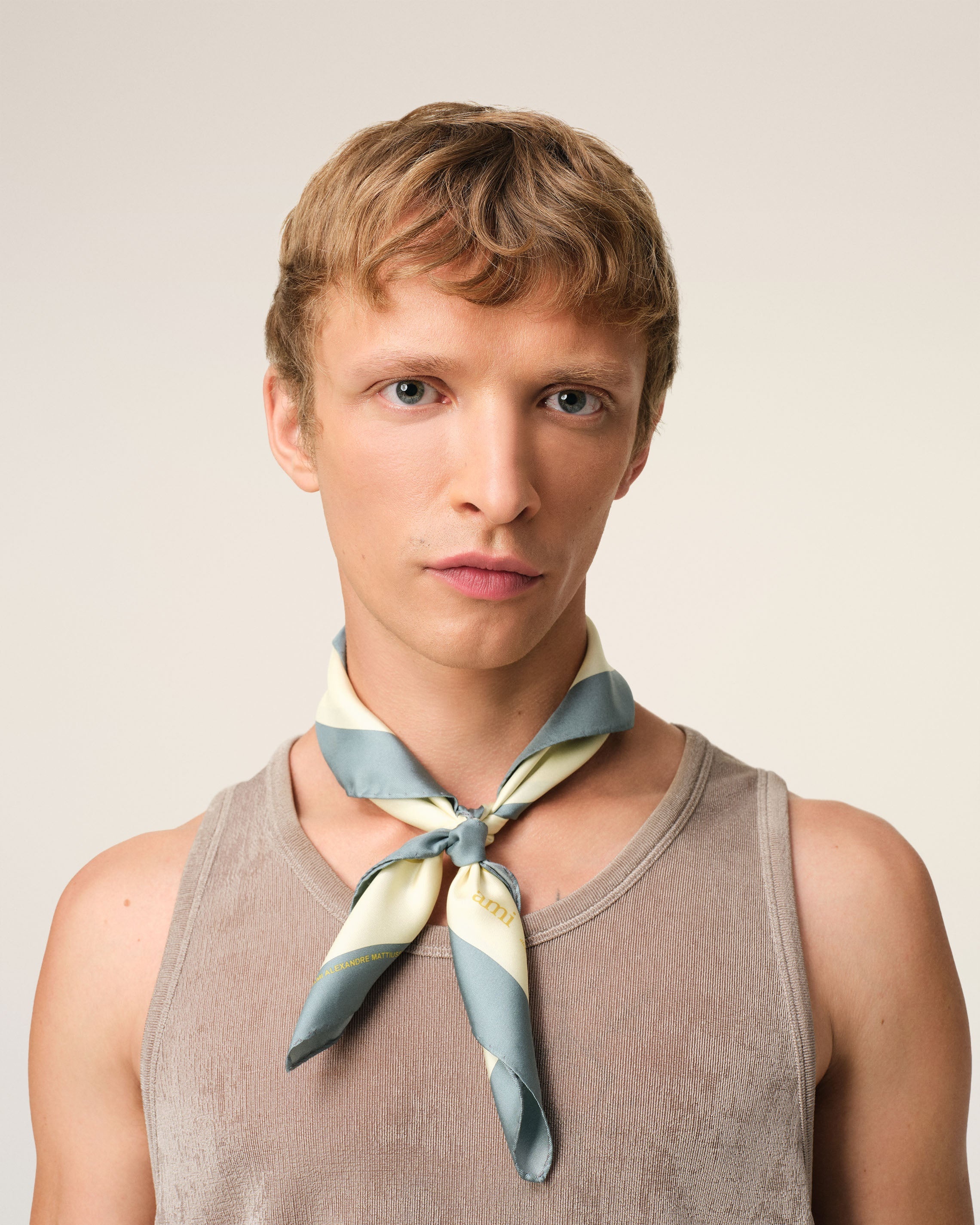 TRICOLOR BLUE SILK BANDANA - 2