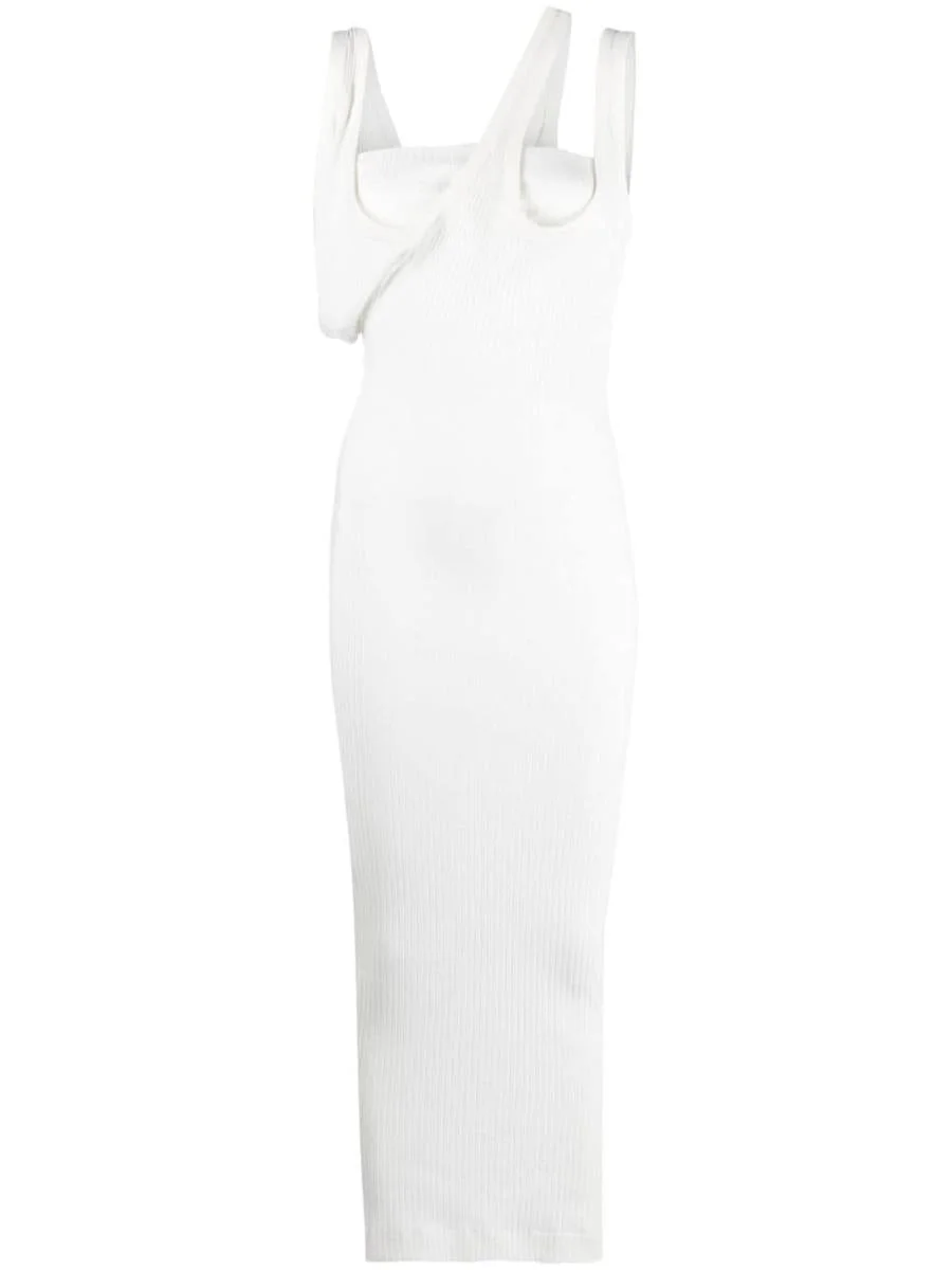 The Attico Ribbed Jersey Midi Dress - Runway - 1