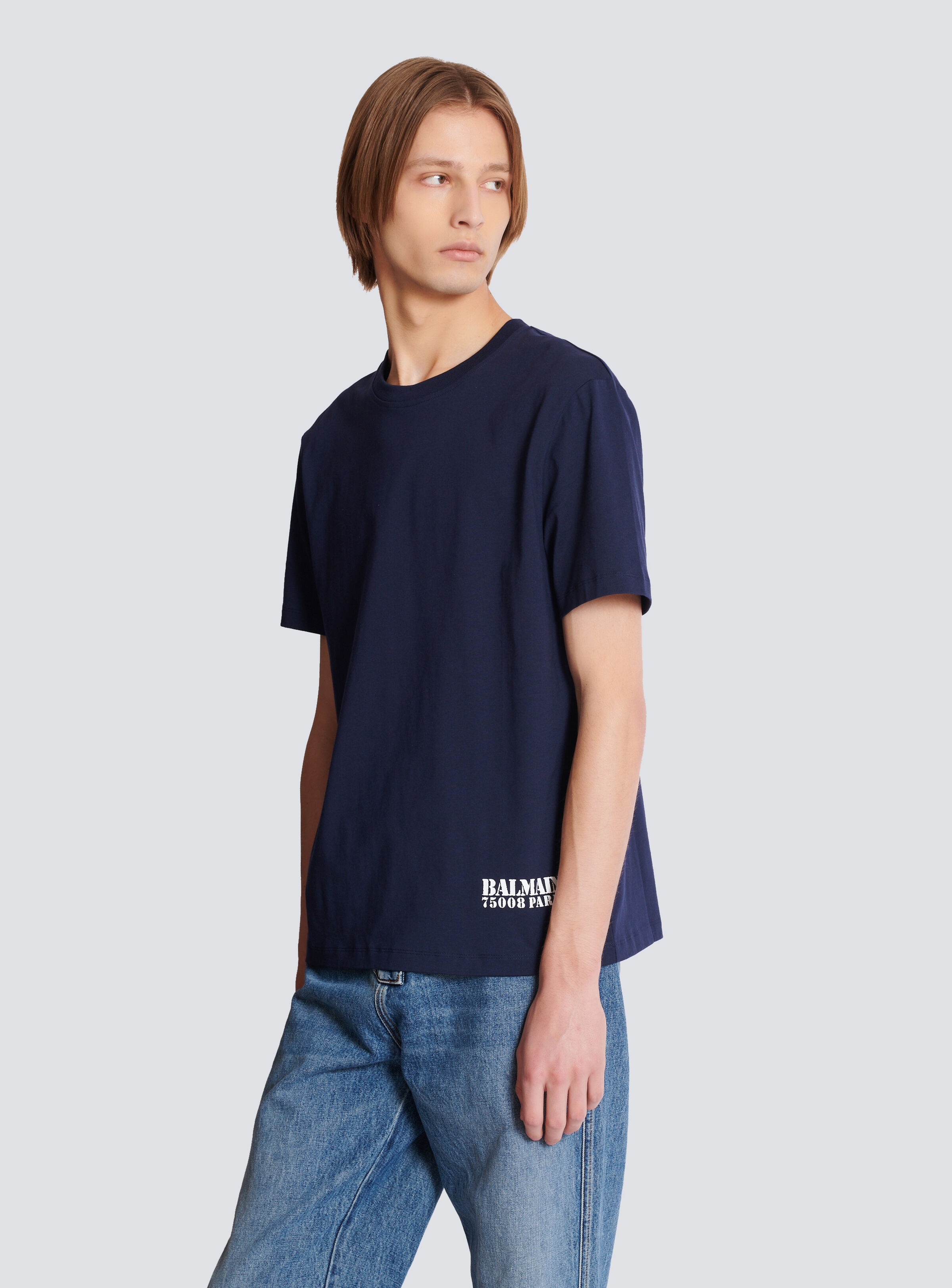Small Balmain Stamp printed T-shirt - 6