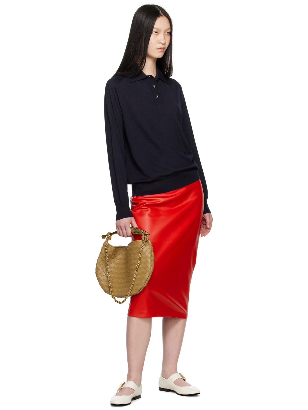 Tan Sardine With Chain Bag - 4