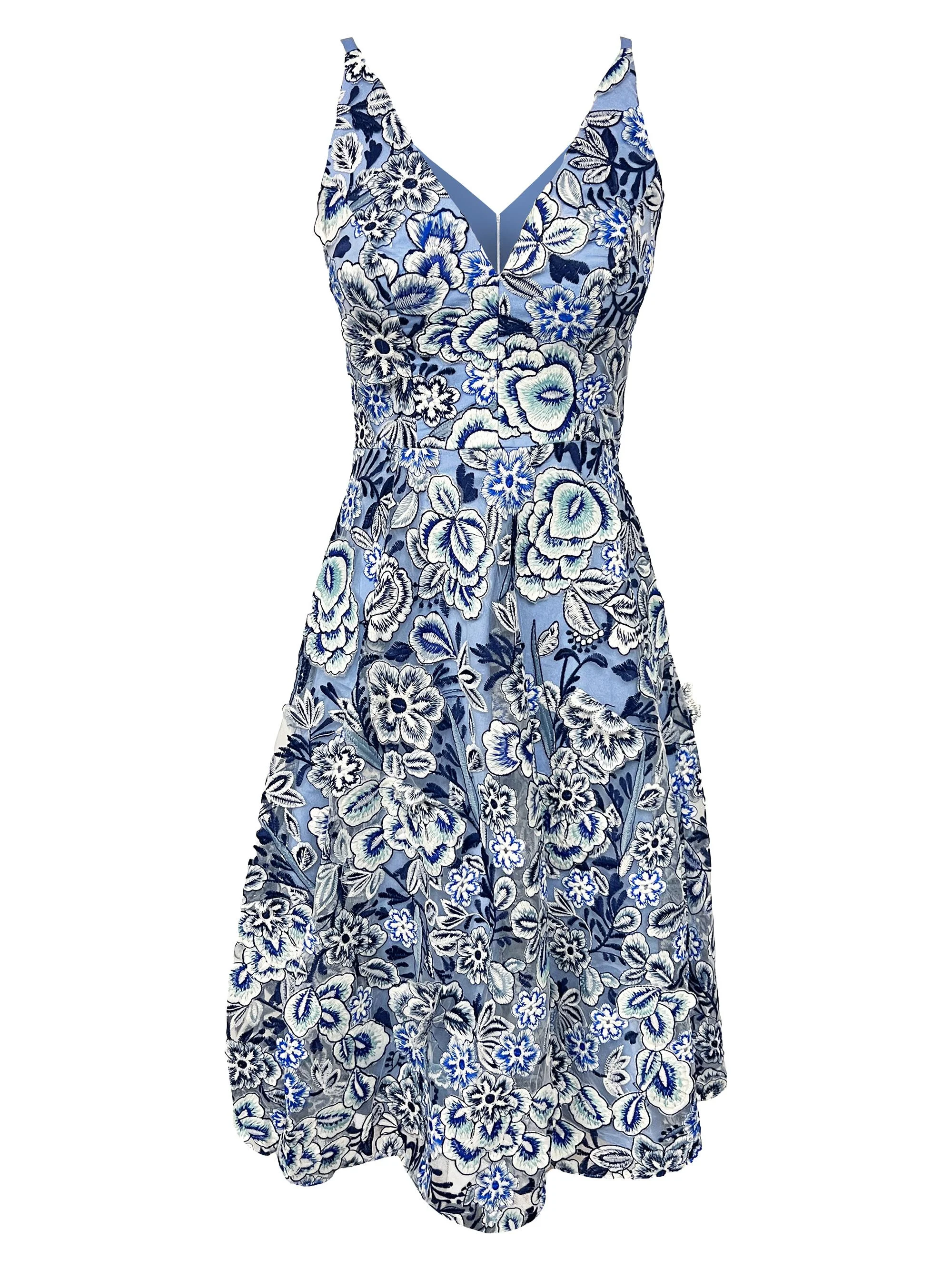 Women's Elisa Floral Fit & Flare Midi-Dress - Navy Multi - 1
