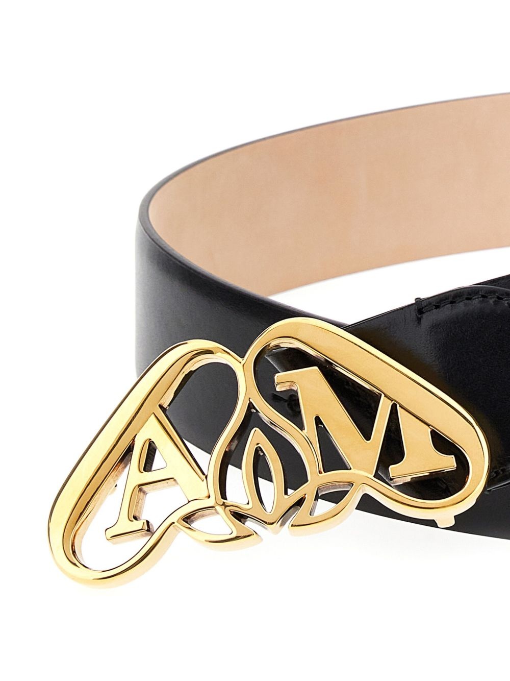 Seal-buckle leather belt - 3