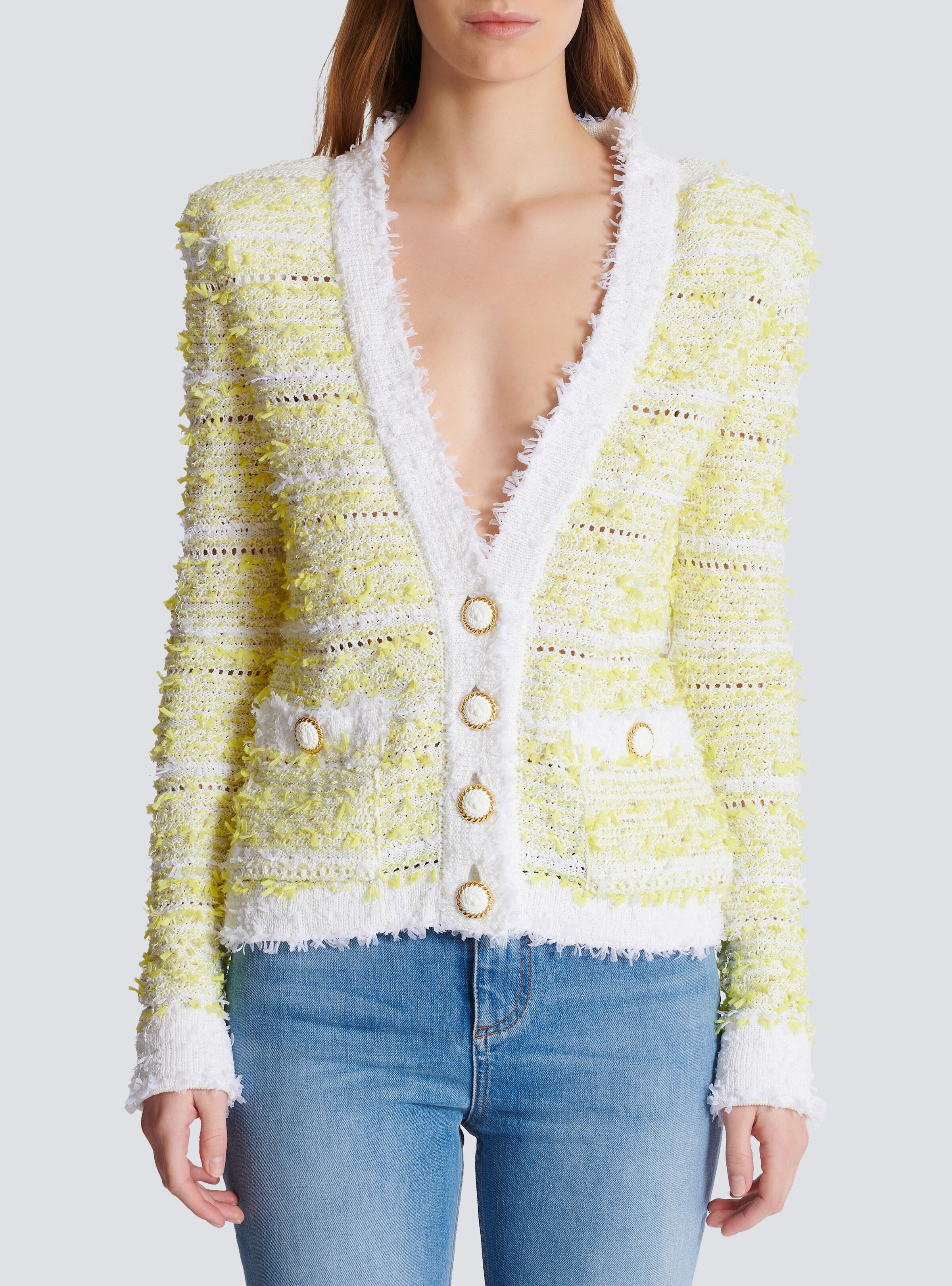 Cropped knit cardigan - 5