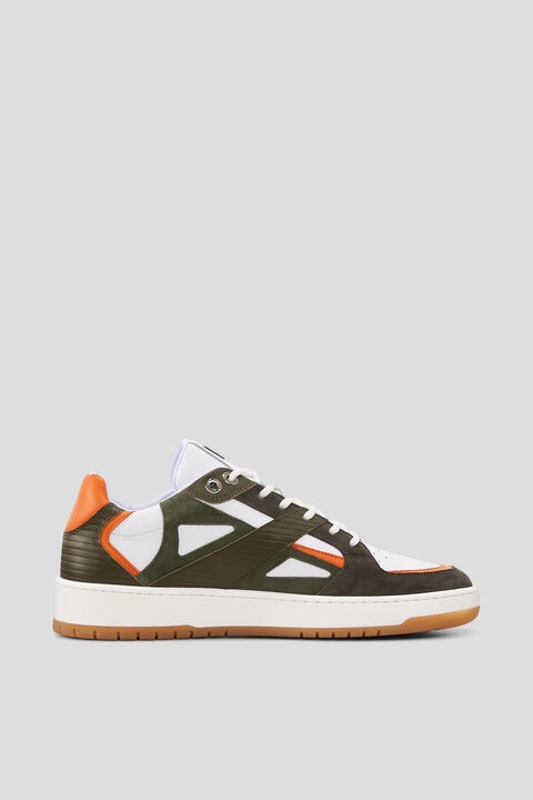 Los Angeles Sneakers in Olive green/Orange/White - 2