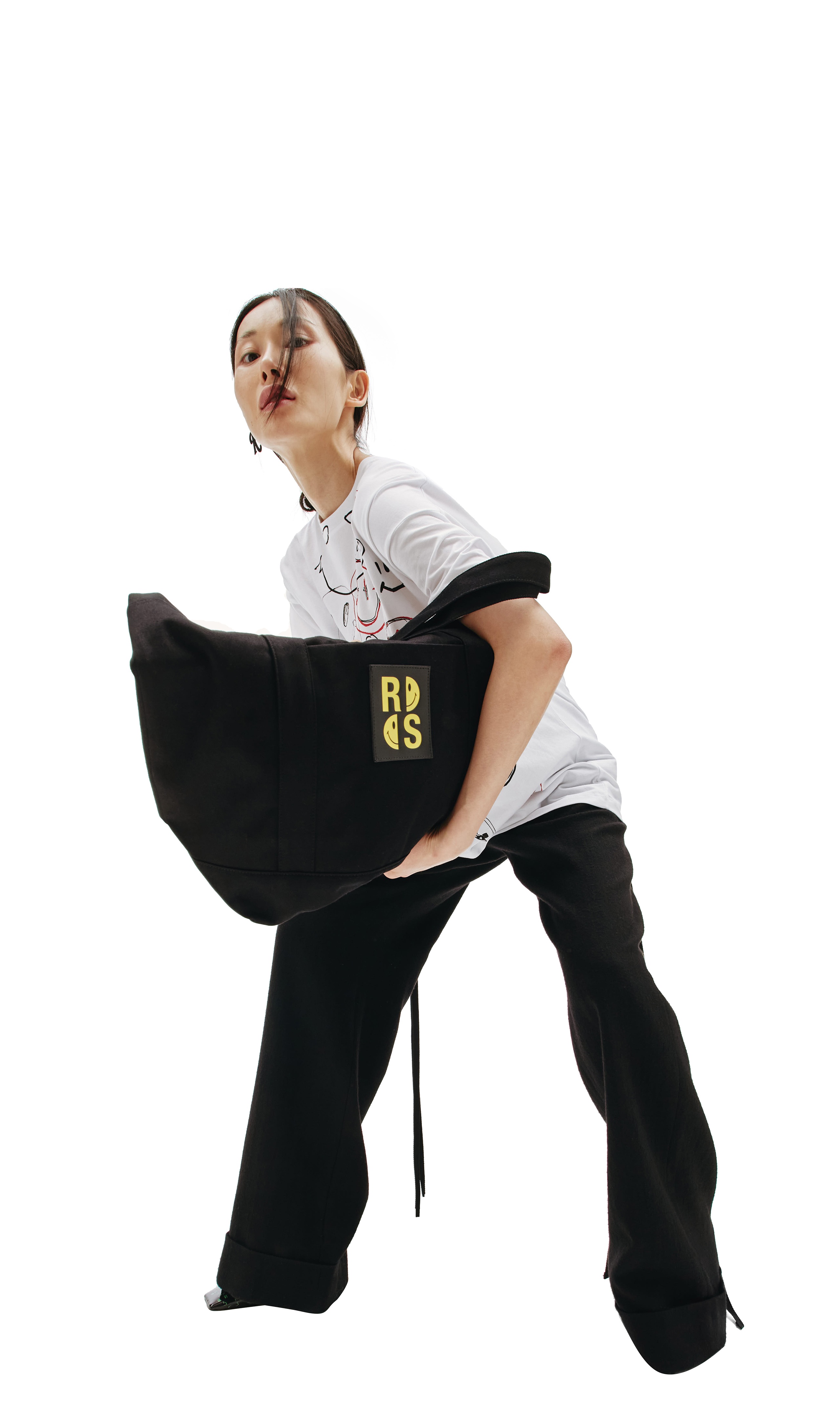 RAF SIMONS X SMILEY DENIM TOTE BAG - 6