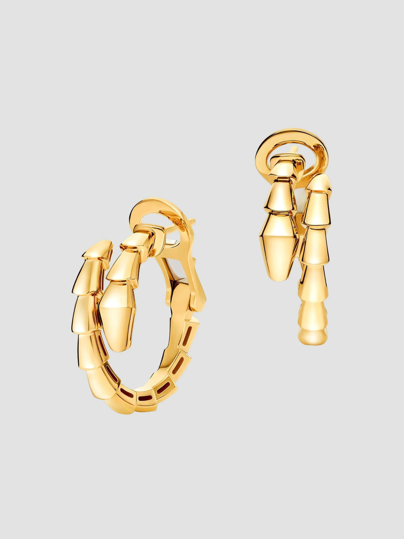 Women's Serpenti Viper 18K Gold Hoop Earrings - Yellow Gold 1