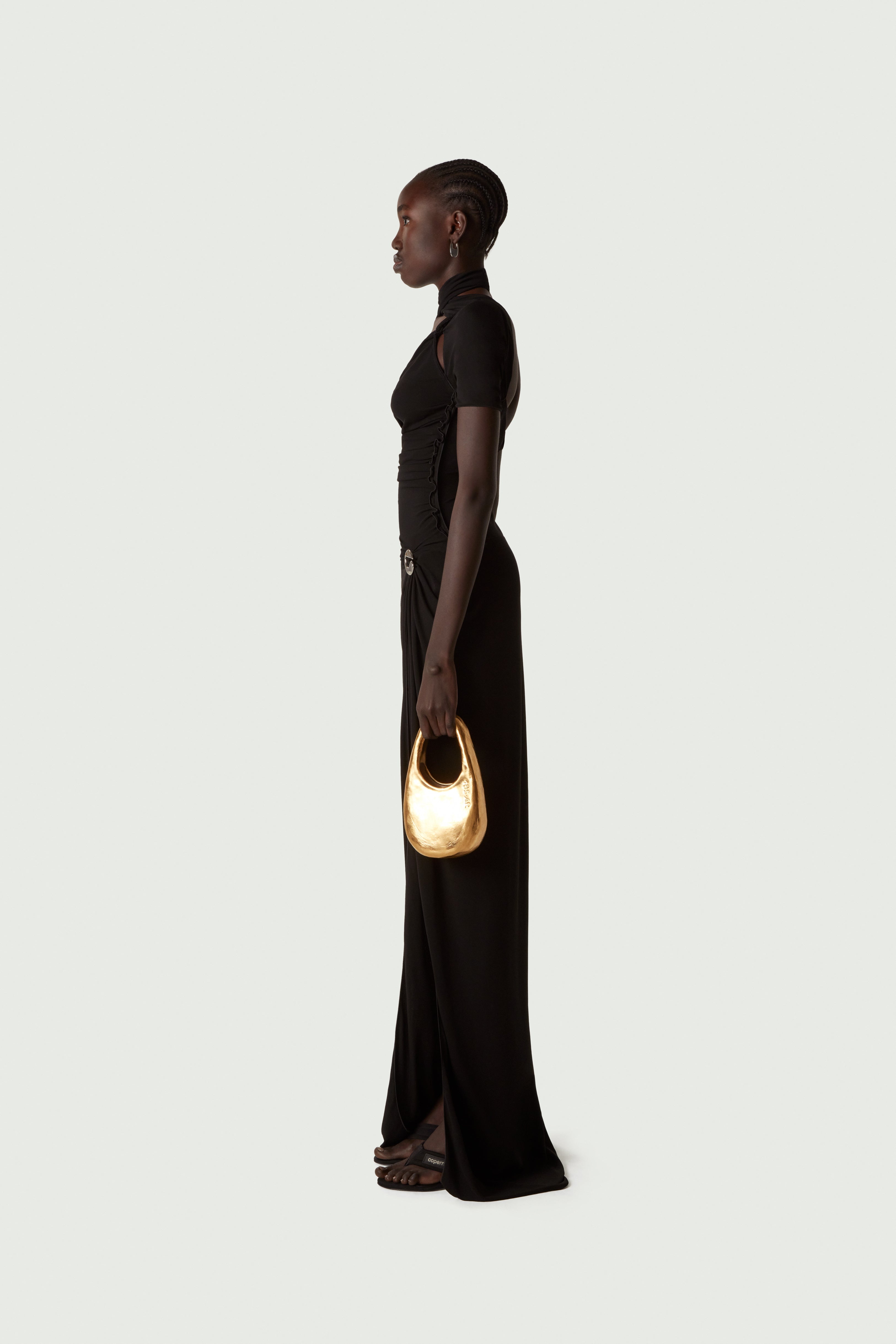Long Asymmetric Draped Dress - 3