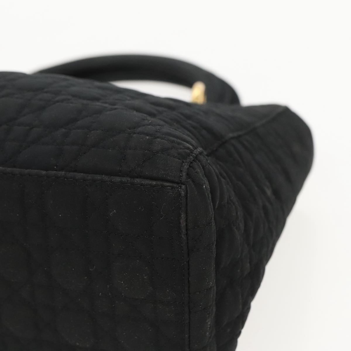 DIOR Canage Hand Bag Nylon Black Gold - 9
