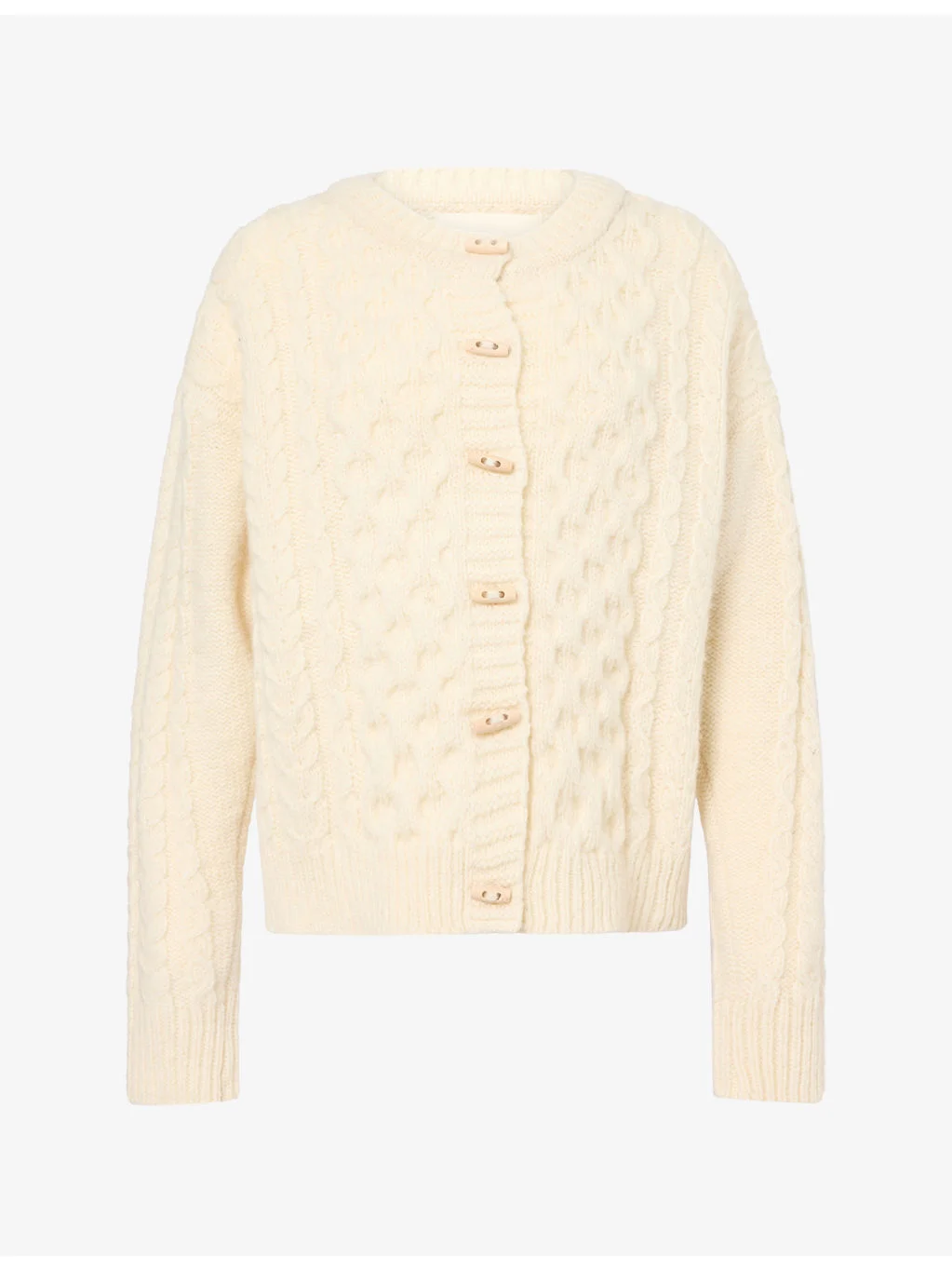 Lennox Cable-Knit Wool Cardigan - 1