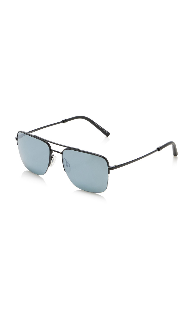 Oliver Peoples x Roger Federer R-2 Aviator Metal Sunglasses grey outlook