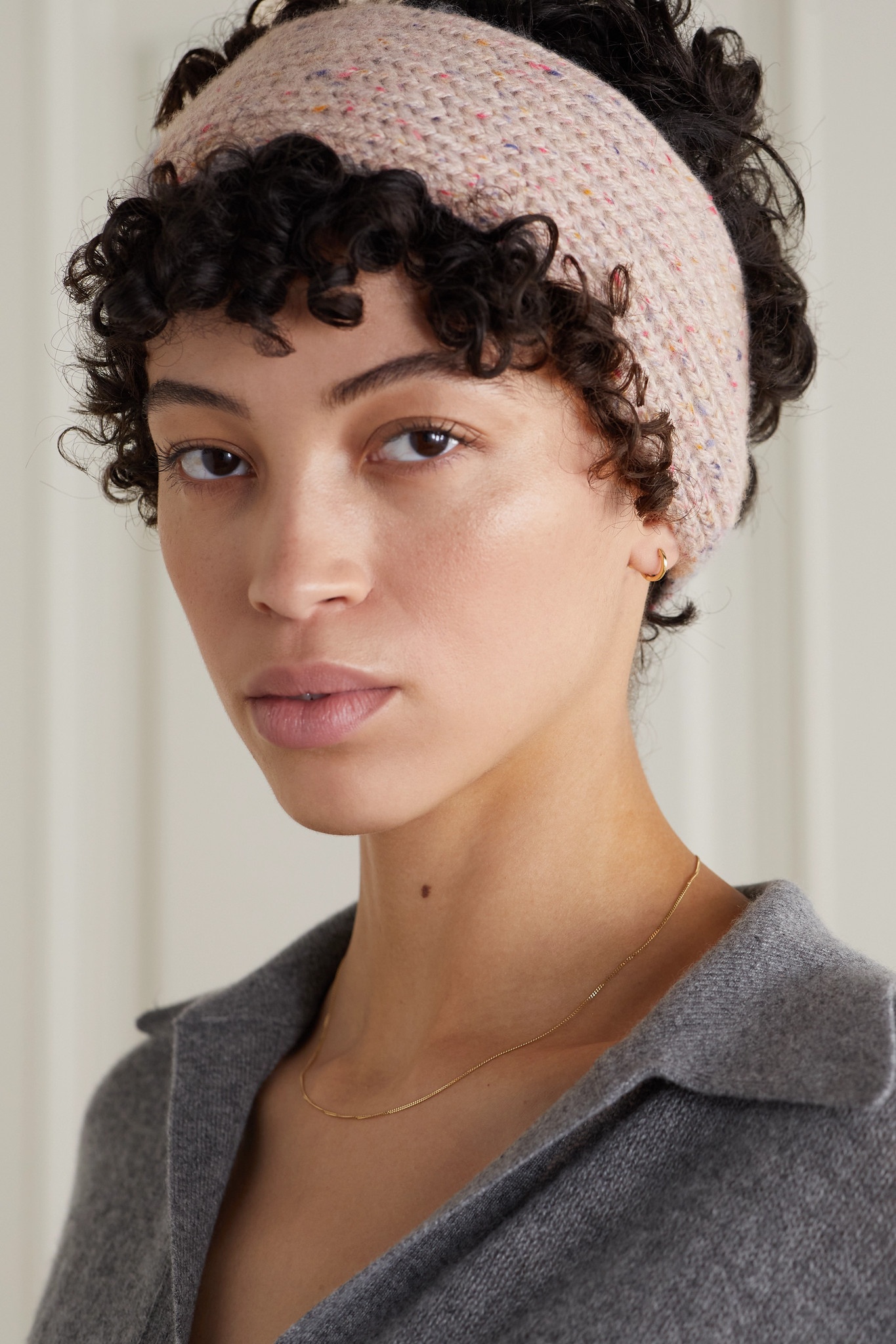 Ribbed mélange cashmere headband - 2