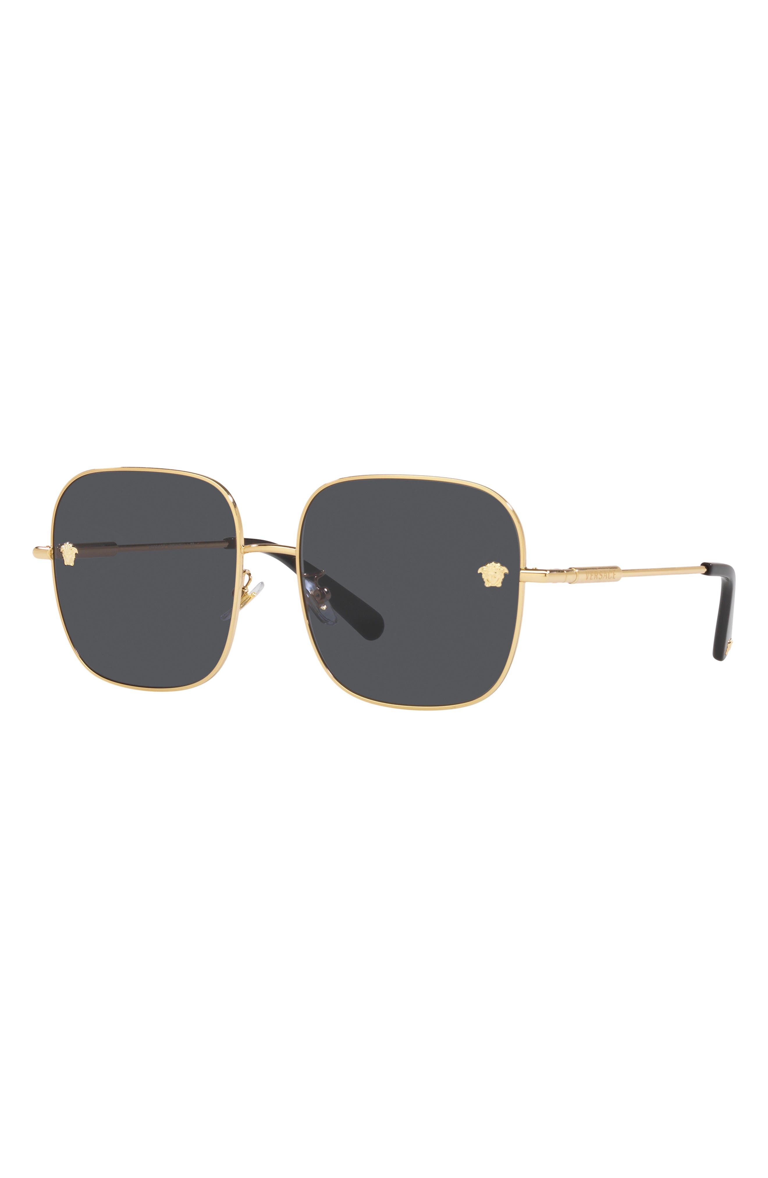 Versace 59mm Square Sunglasses in Dark Grey/Gold at Nordstrom - 2
